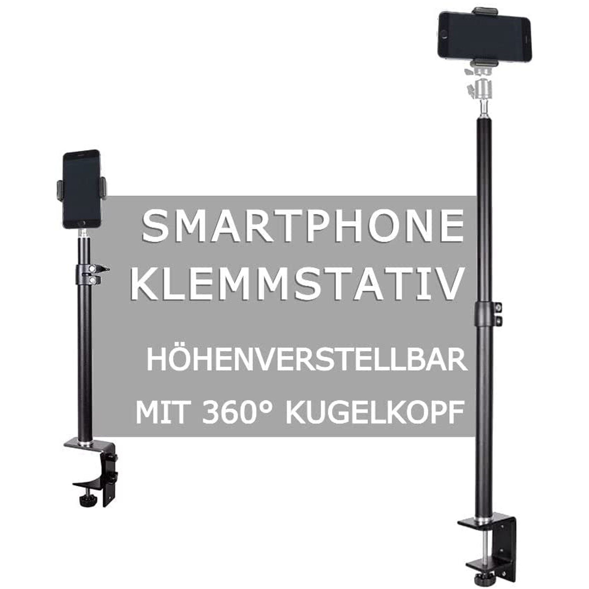 Smartphone-Halterung Tisch Stativ Klemmstativ für Smartphone iPhone Samsung Xiaomi Ständer