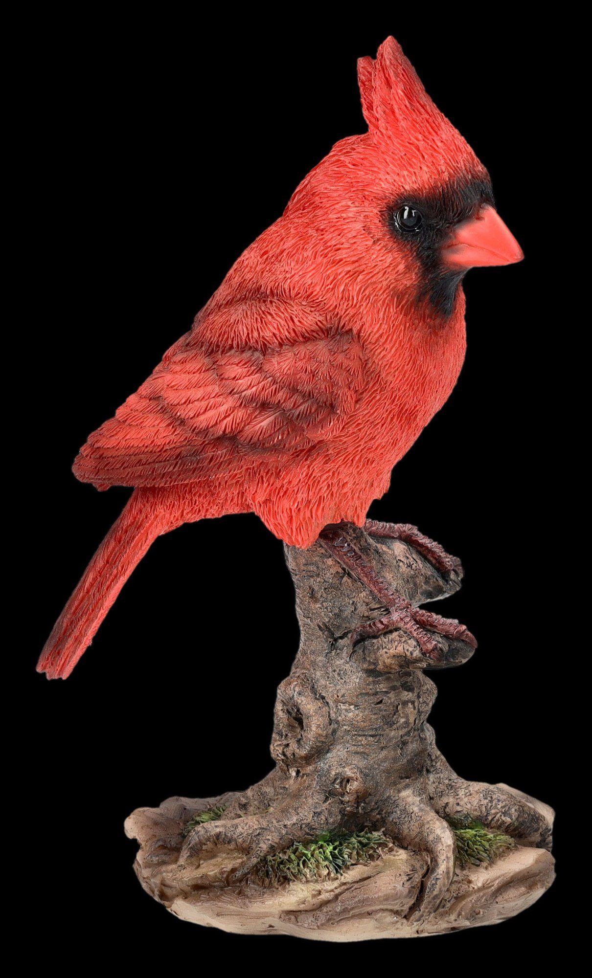 Figuren Shop GmbH Dekofigur Vogel Tierfigur Tierdeko Figur Roter Kardinal Wackelnder - Dekoration