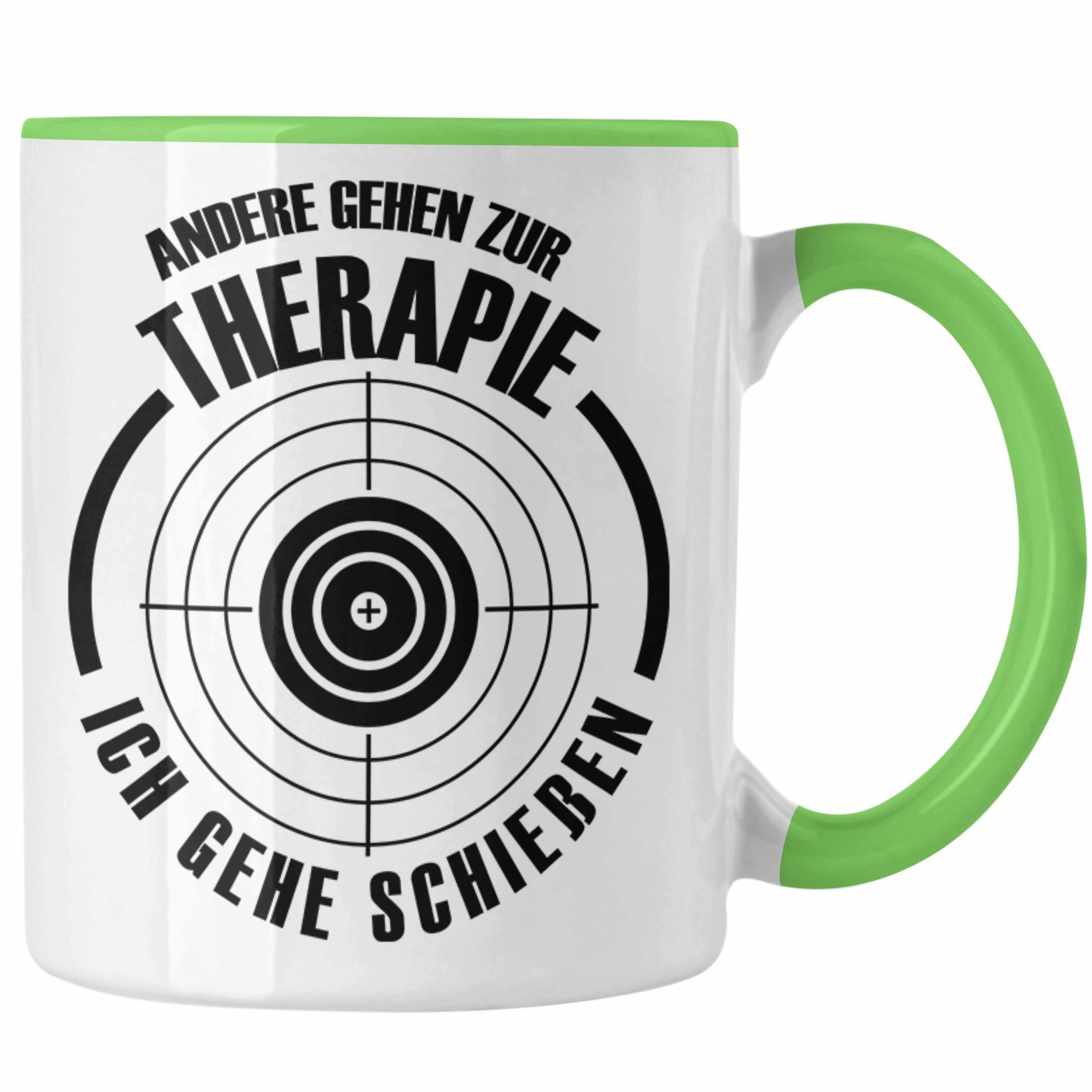 Trendation Tasse Lustige Schießen-Tasse Schießstand- Schützenfest-Fans Geschenk für Grün und