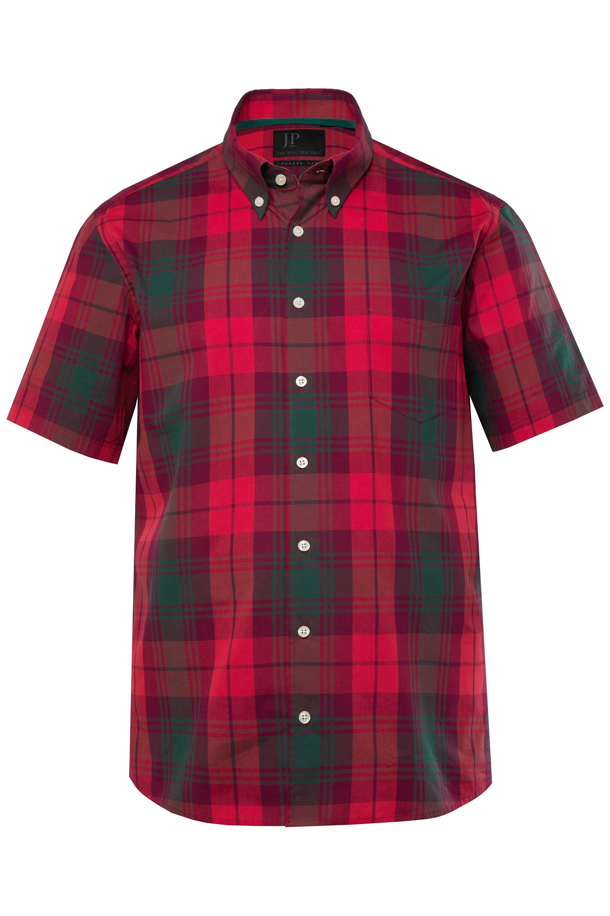 JP1880 Kurzarmhemd Karohemd Halbarm Buttondown-Kragen Modern Fit günstig online kaufen