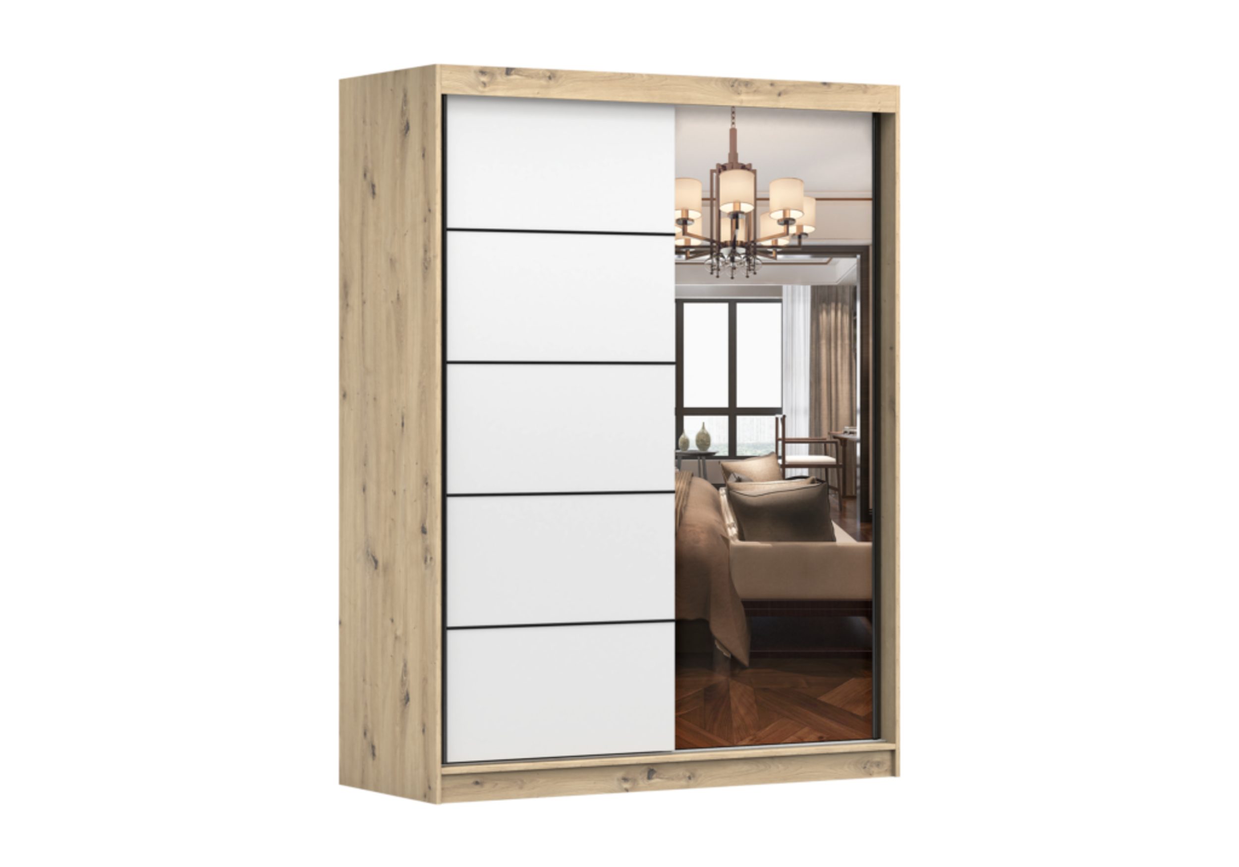 MOEBLO Kleiderschrank LARA 09 (mit Spiegel günstig online kaufen