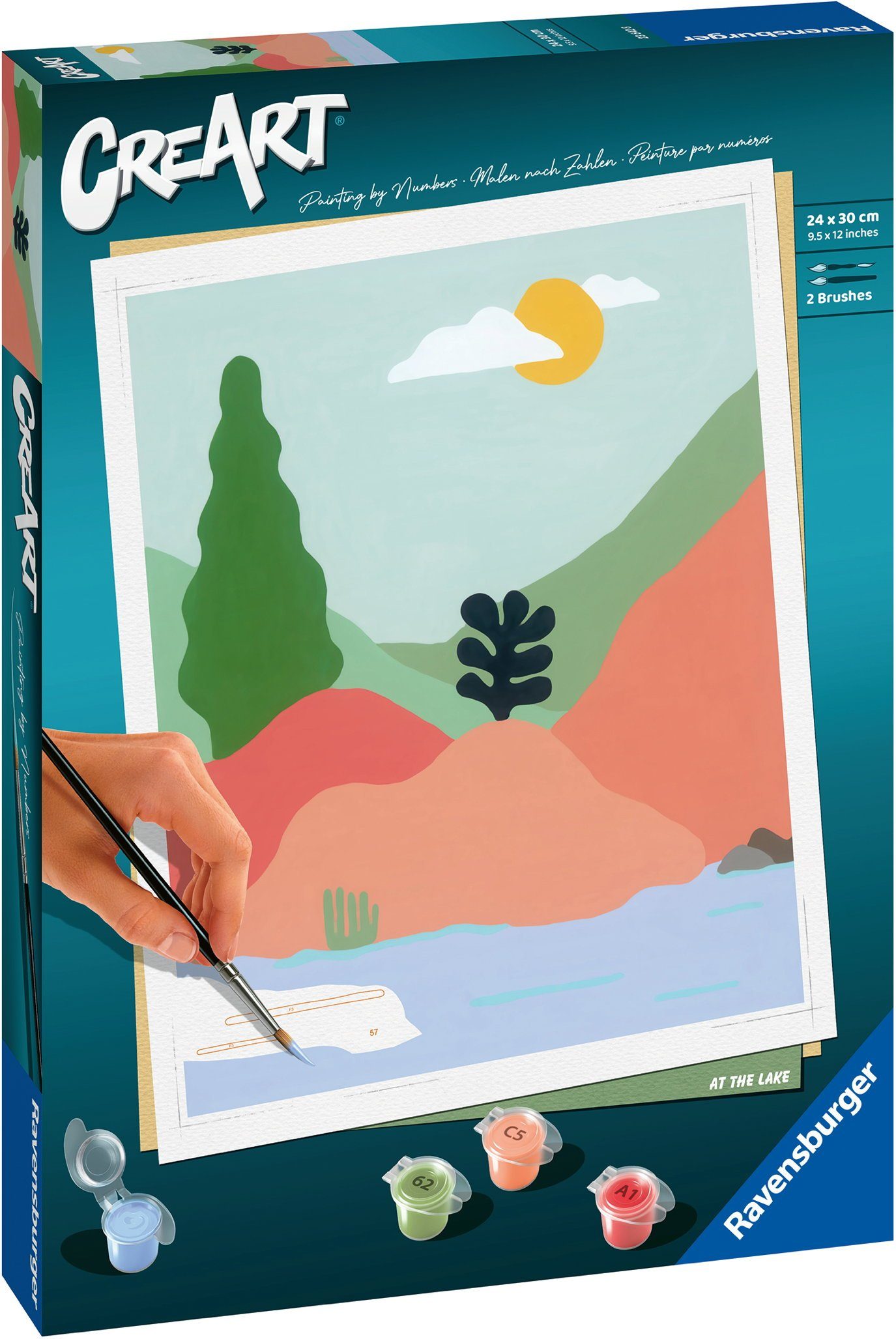Ravensburger Malen nach Zahlen Malen nach Zahlen CREART Trend Serie C At the Lake 23642