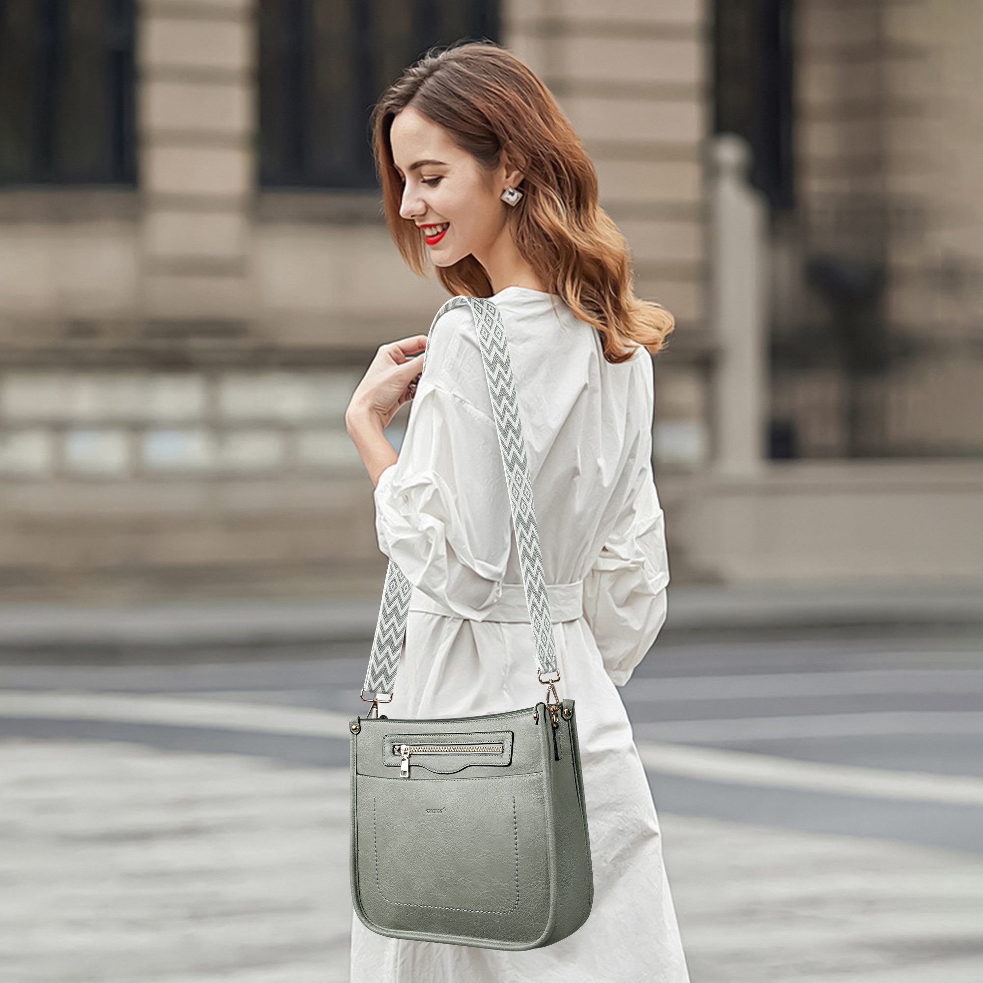 TAN.TOMI Umhängetasche Damen Handtasche mittelgroß Crossbody günstig online kaufen