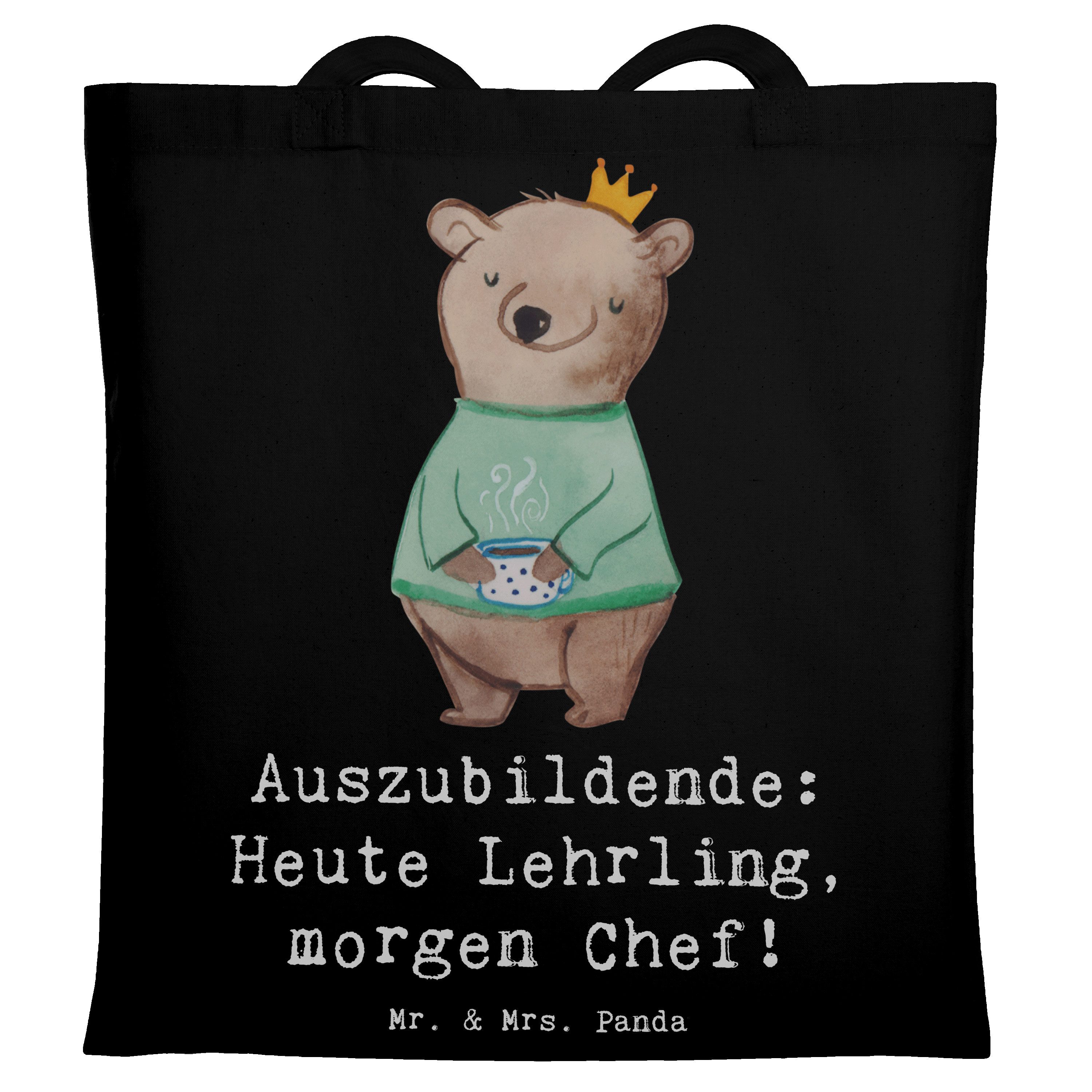 Tragetasche Auszubildende Chef - Schwarz - Geschenk, Zukunft, Shopper, Tragetasch