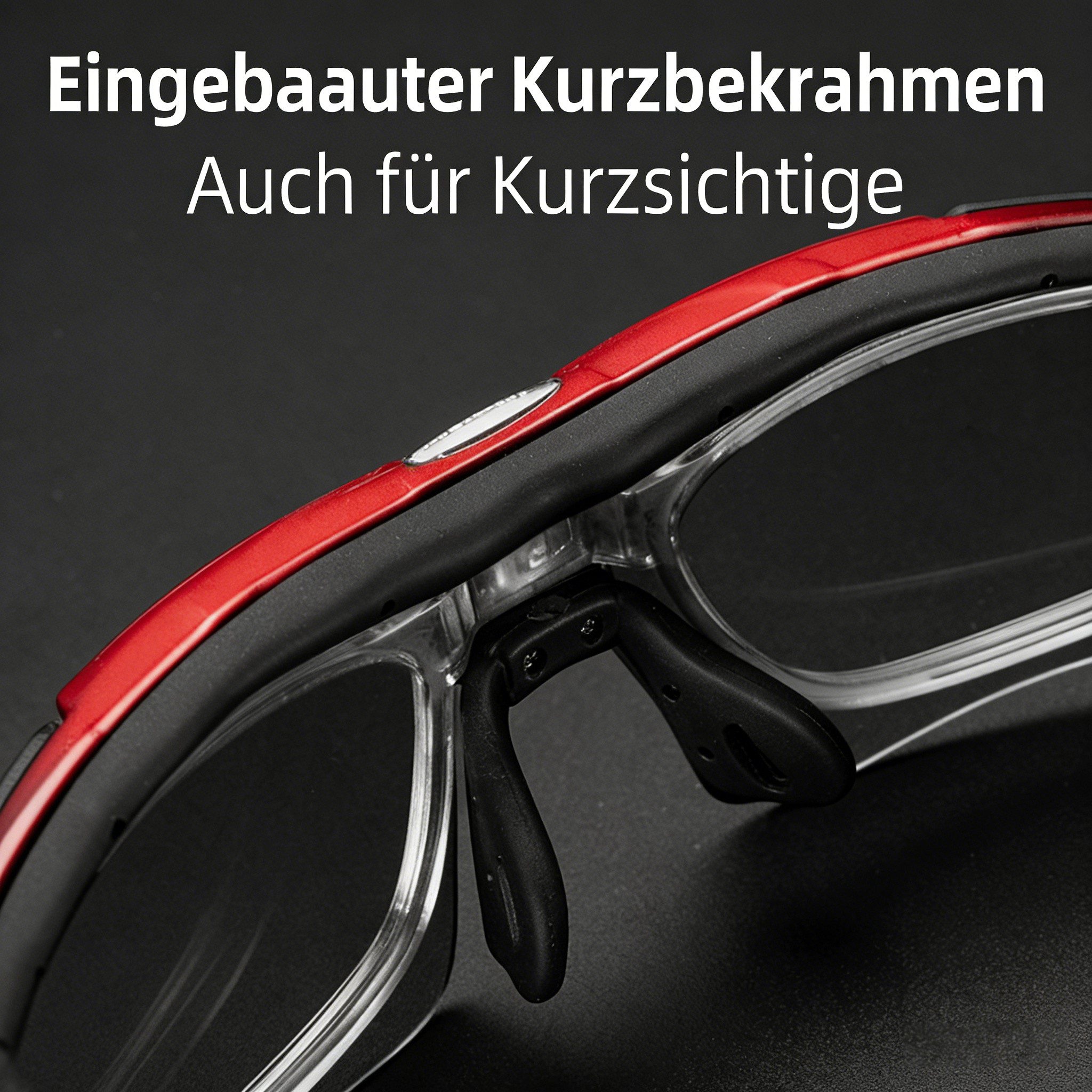ROCKBROS Sonnenbrille Fahrradbrille Polarisiert mit 5 Wechselgläsern Leichte Sport Sonnenbrille UV400 für Radfahren & Outdoor