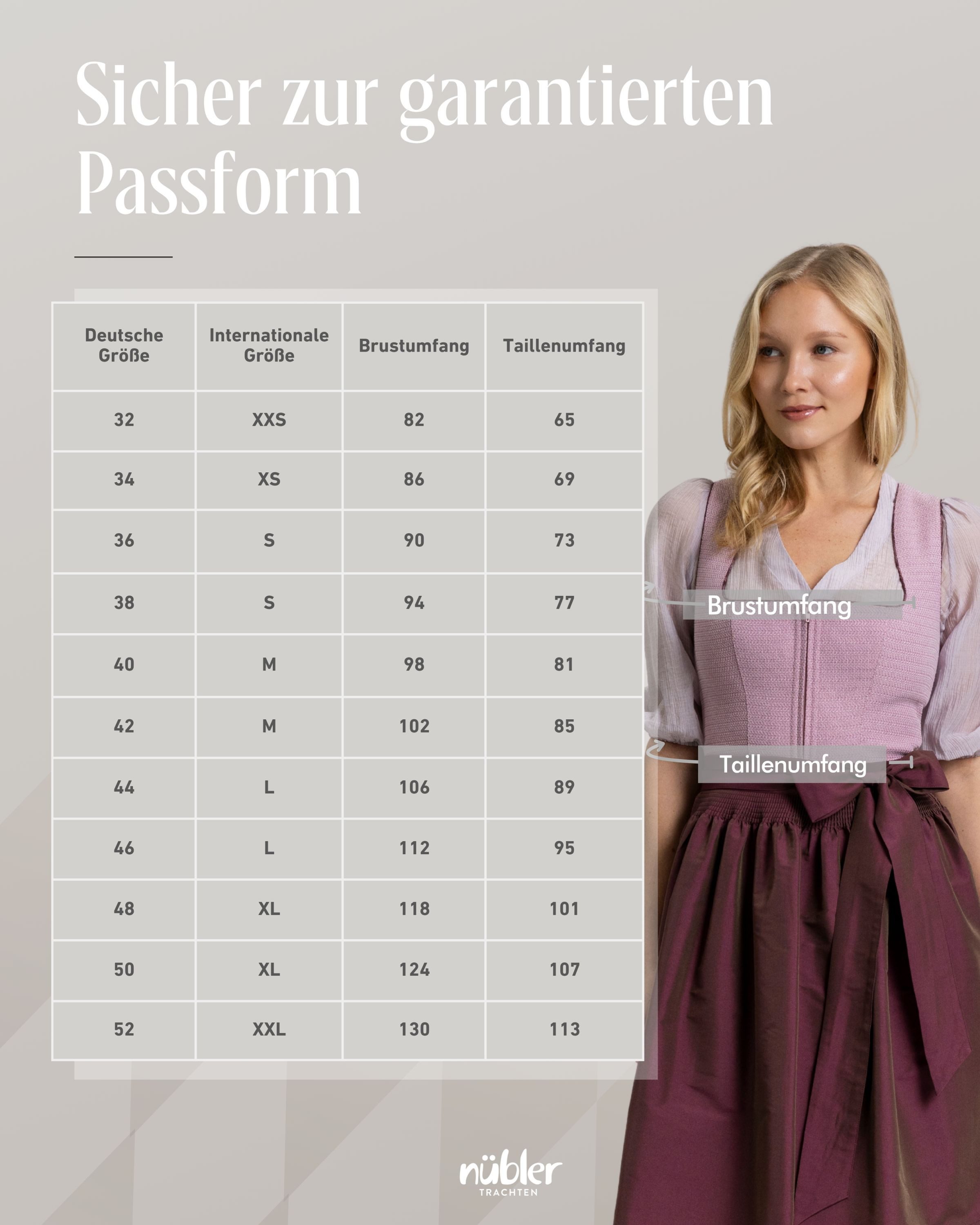 Nübler Dirndl Mini Dirndl Kaja in Lavendel von Nübler - Rocklänge 60 cm