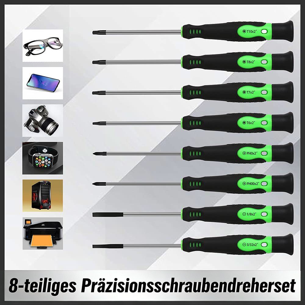 BlingBin Schraubendreher 118-teiliges Magnetisches Schraubendreher-Set mit Kunststoff-Ranking, (Spar-Set, 118 St., 118tlg), Präzisionsschraubendreher-Set, Kreuzschlitz & Flachkopfschraubendreher