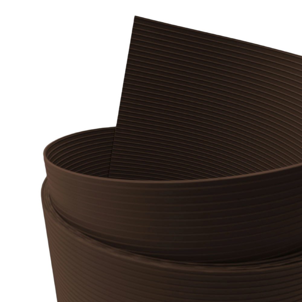 zaunzu Sichtschutzstreifen Rille Maxi Einzelstreifen Sichtschutz 24cm hoch Braun 2,05m, (1x Einzelstreifen, 24cm hoch), 5 Jahre garantierte Farbechtheit