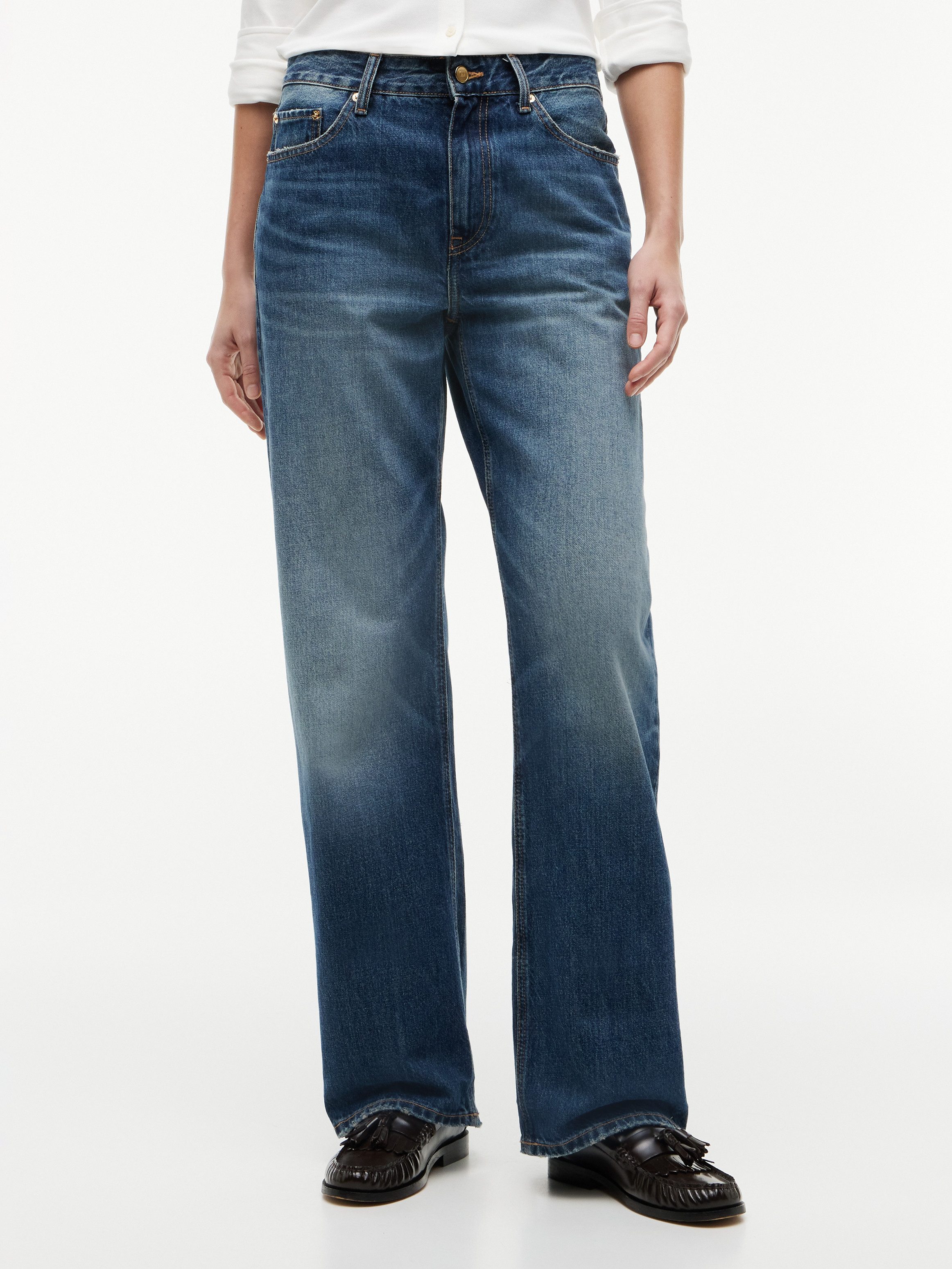 Tommy Hilfiger Straight-Jeans LOOSE STRAIGHT CAM RW Baumwolle, straight fit, regular waist