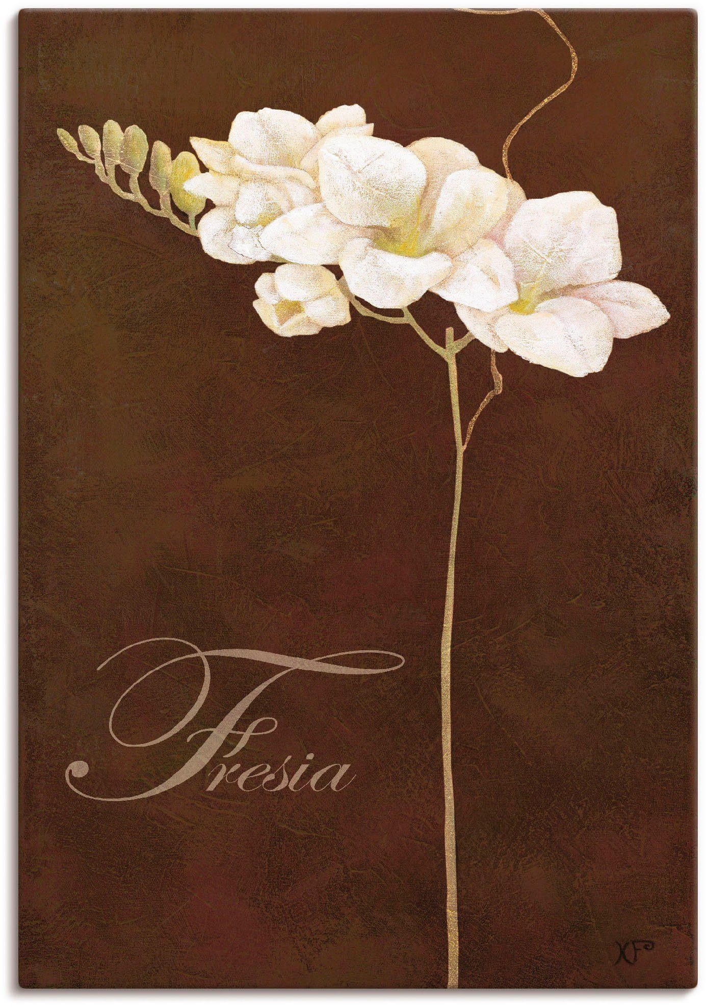 Blumen Wandbild Poster in versch. Freesie, oder (1 als Alubild, Leinwandbild, Artland St), Größen Wandaufkleber