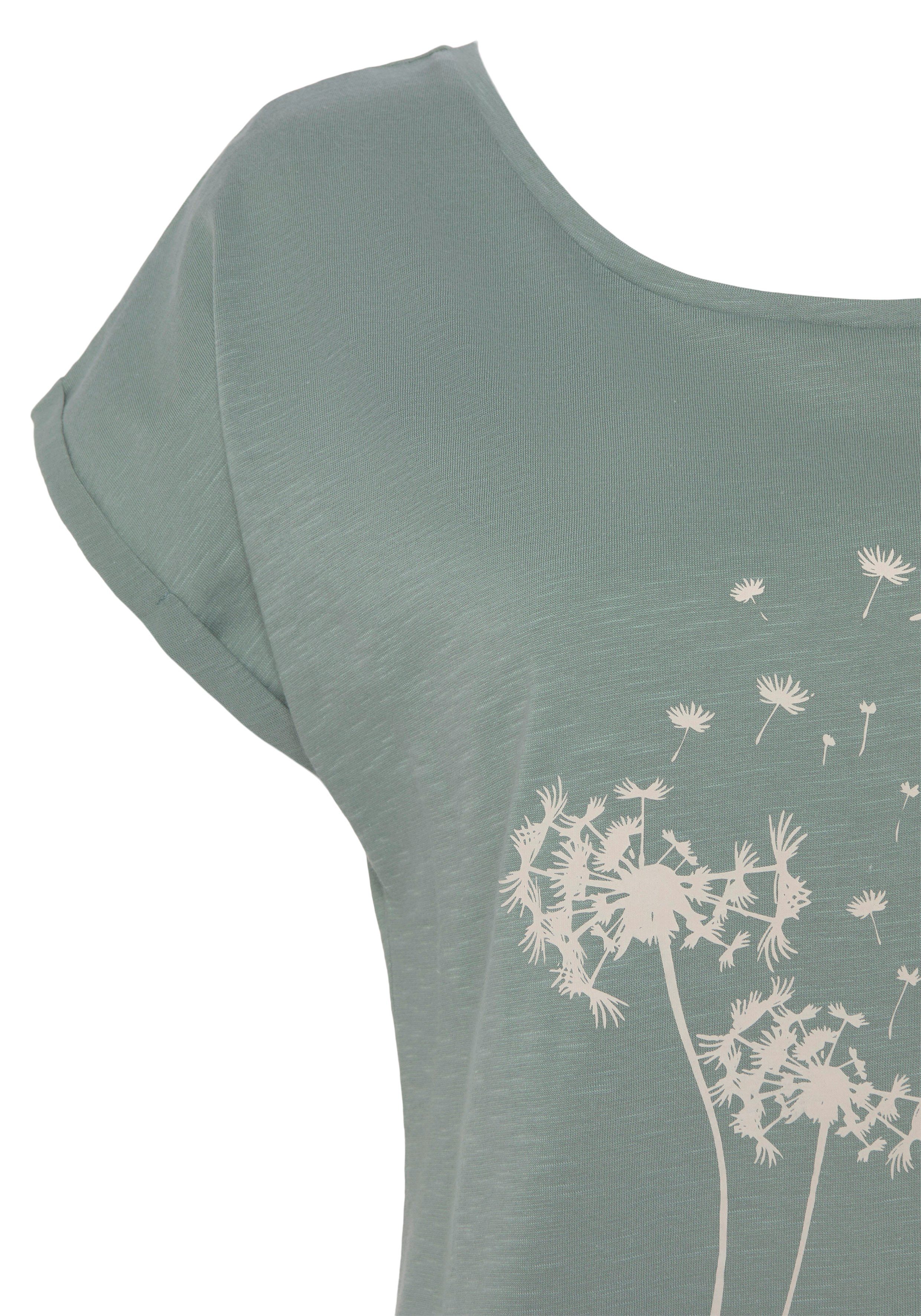 Vivance T-Shirt mit Frontdruck "Pusteblume" aus weicher Baumwoll-Qualität