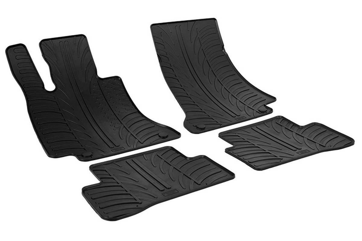 AZUGA Auto-Fußmatten Gummi-Fußmatten passend für Mercedes C-Klasse W205/S205 ab 2014-2/2021, für Mercedes C-Klasse 4-türer Stufenheck,5-türiges T-Modell | Automatten