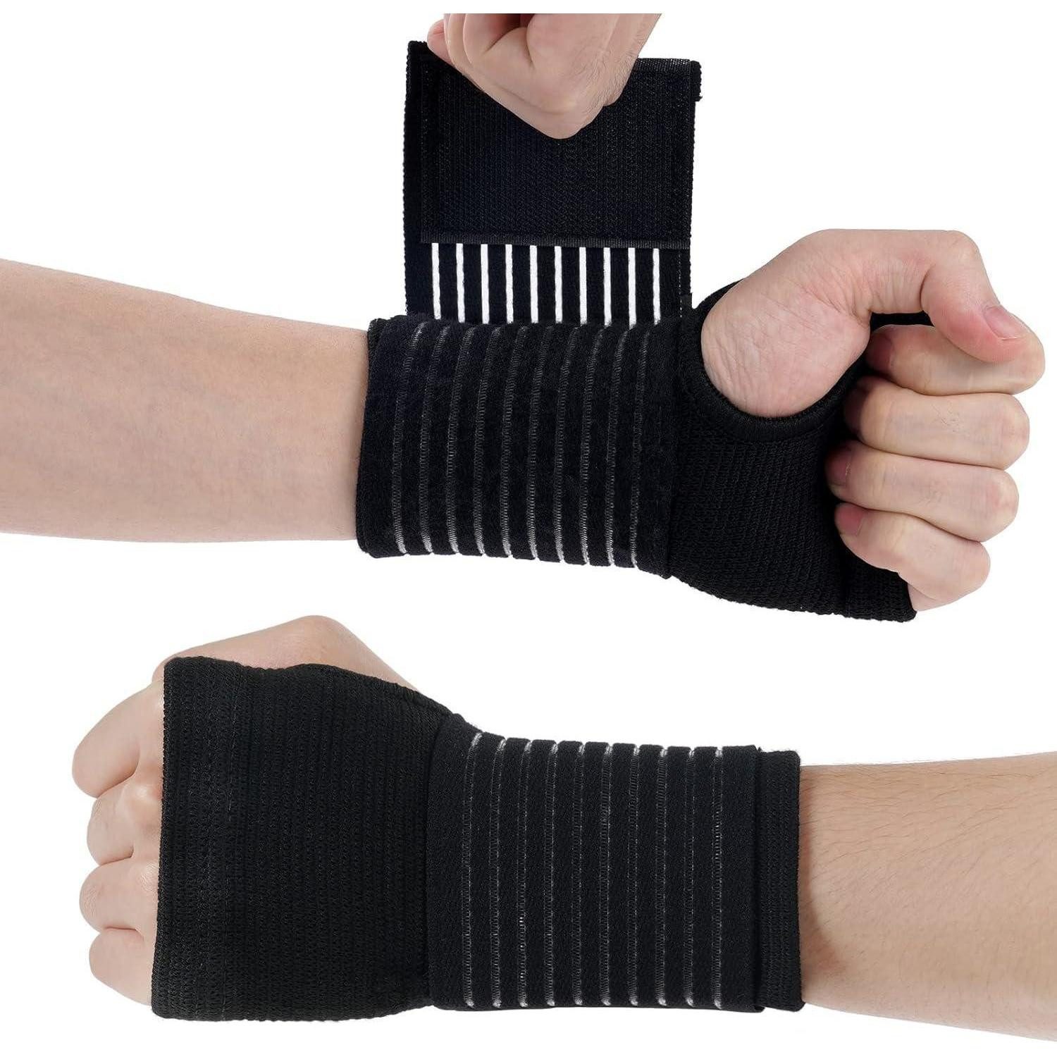 LuxusKollektion Handgelenkstütze 2er Set Handgelenkbandagen Schwarz, Sportbandage mit