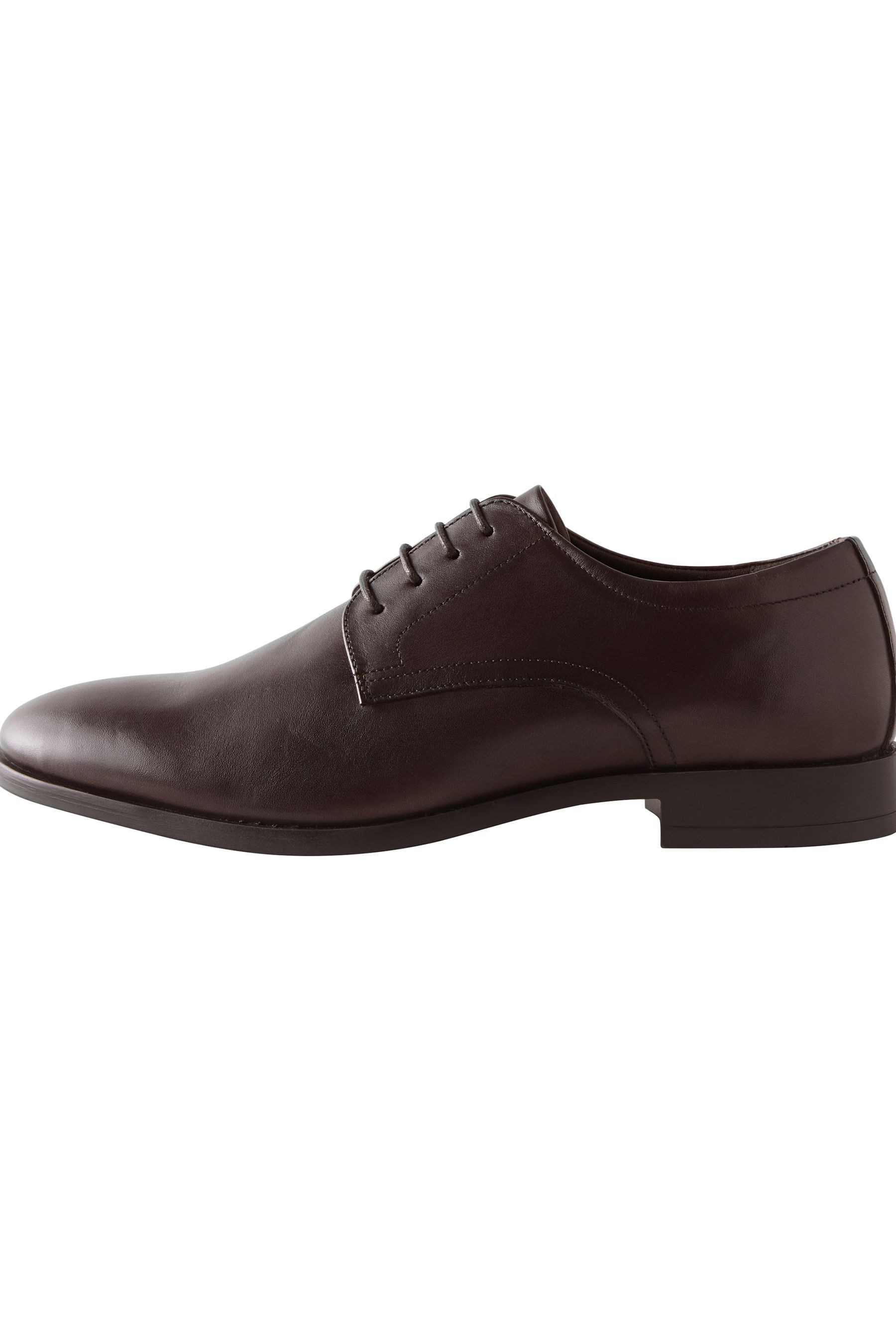Next Derbyschuhe aus Leder, weite Passform Schnürschuh