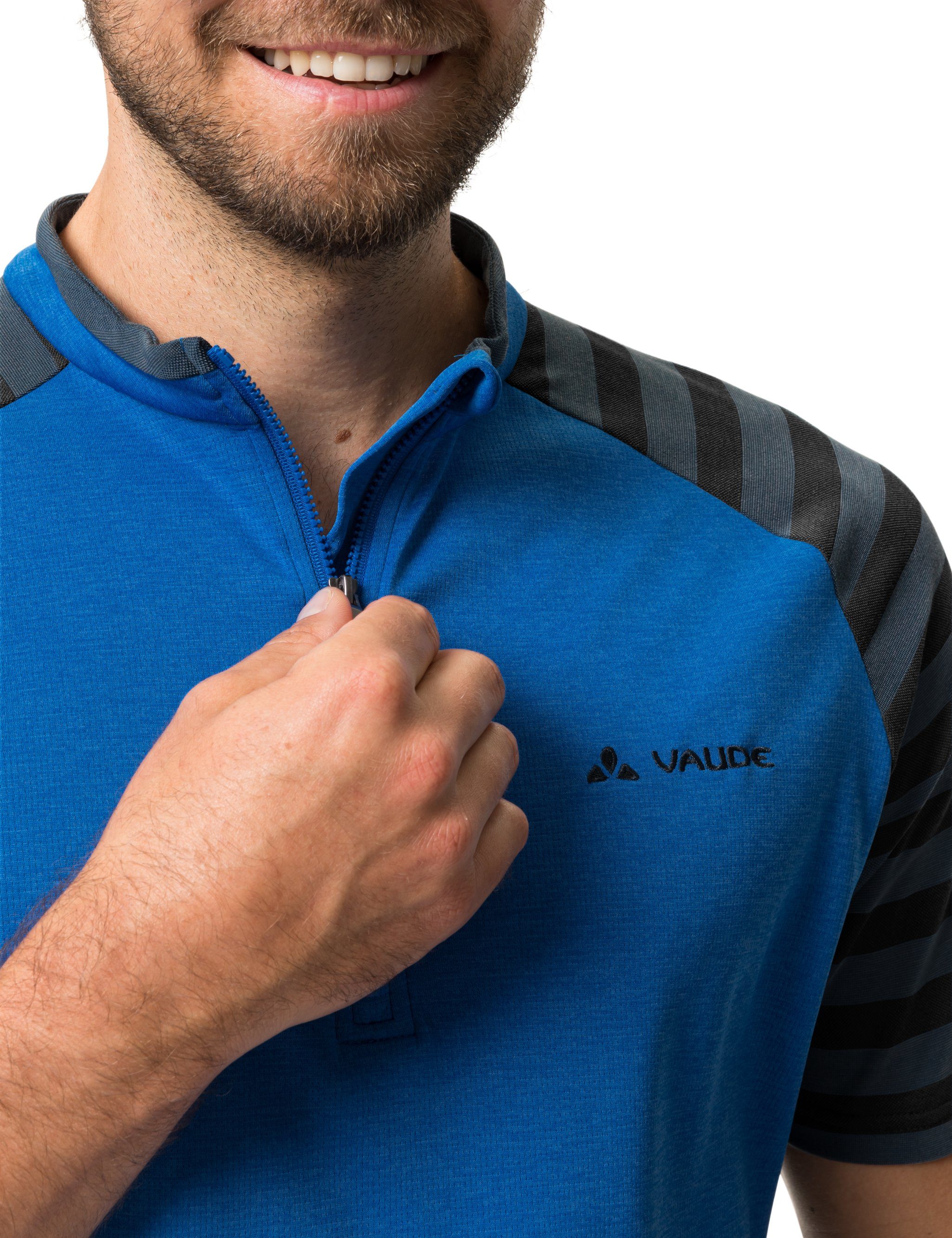 (1-tlg) III VAUDE blue Tamaro Grüner signal Knopf Men's T-Shirt Shirt