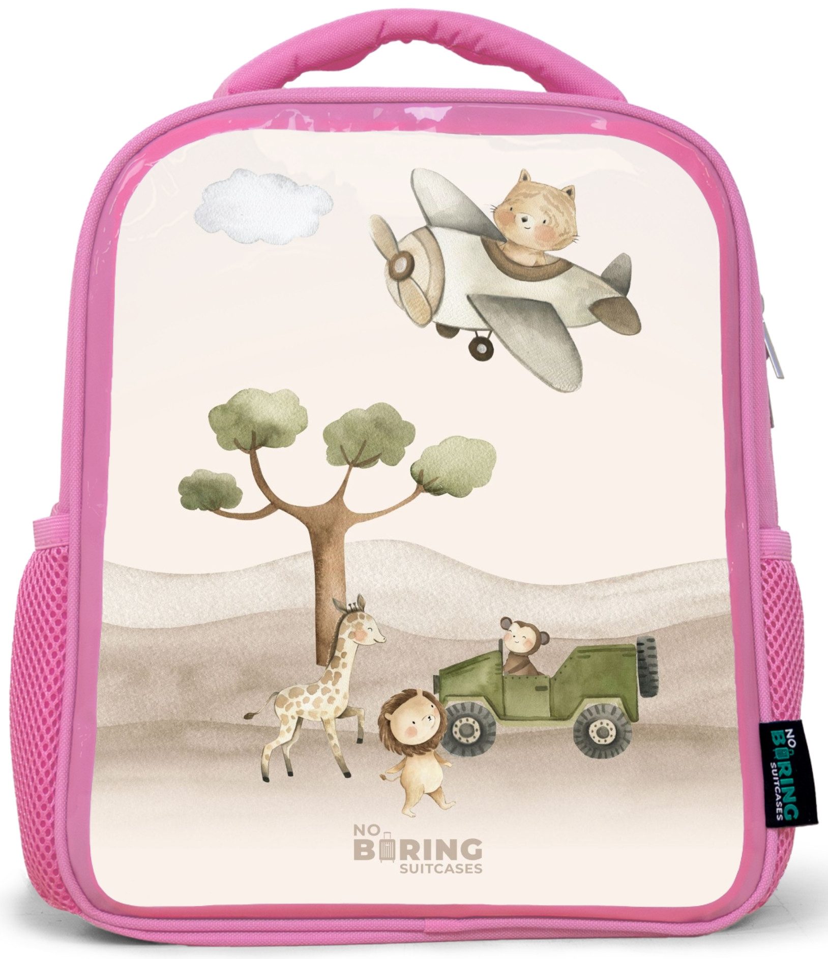 Rucksack Rosa - Tiere auf Safari