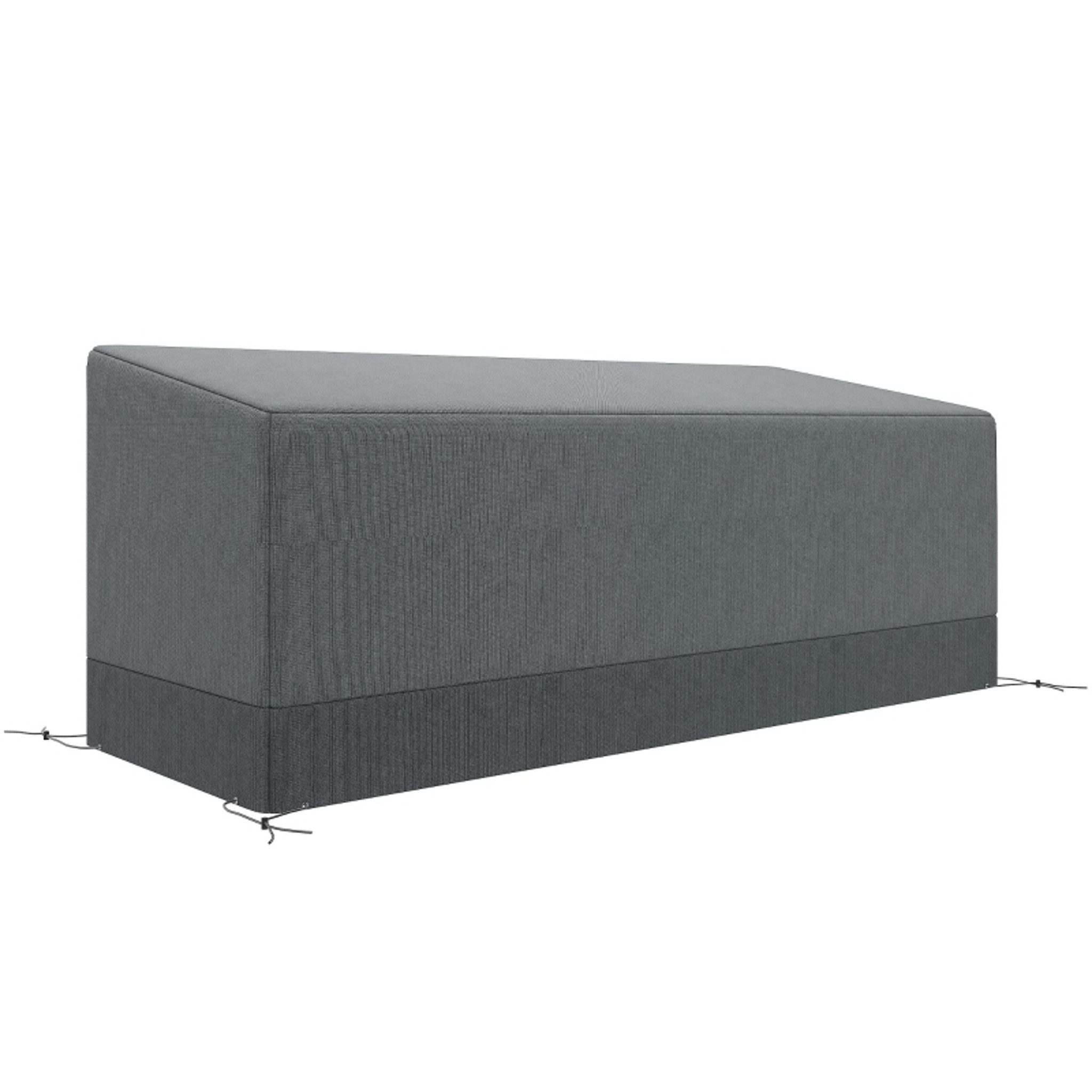 MC Star Gartenmöbel-Schutzhülle Schutzhülle für Gartenmöbel Winterfest Wasserdicht Abdeckung (Anti-UV 600D Oxford Gewebe 190,5 x 72 x 76cm Hellgrau)