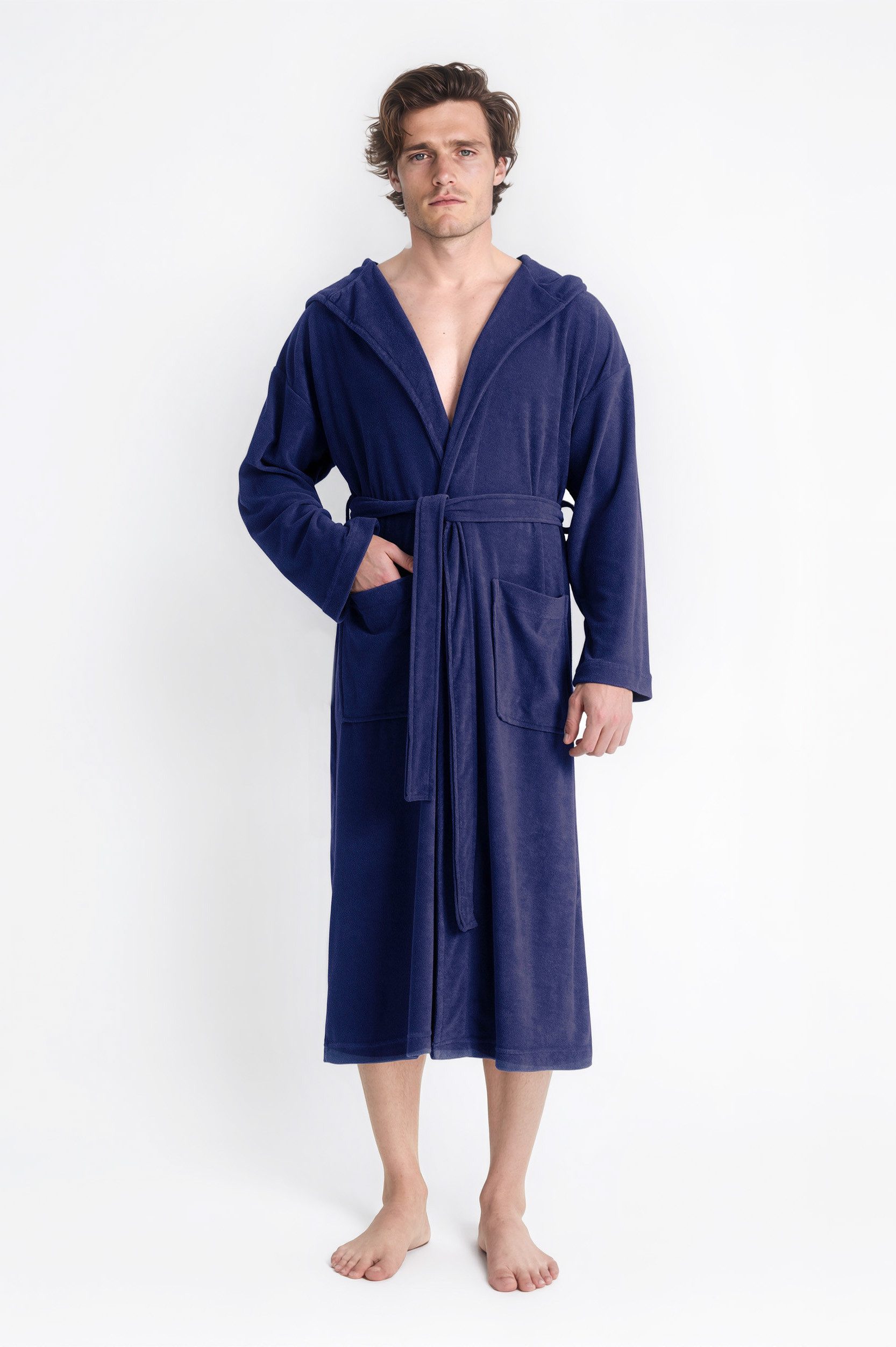 my home Herrenbademantel Sina, ideal für Sauna & Spa, Hotelbademantel, Morg günstig online kaufen