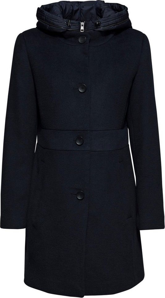 Esprit Collection Wollmantel im trendy Lagen-Look, mit Kapuze online