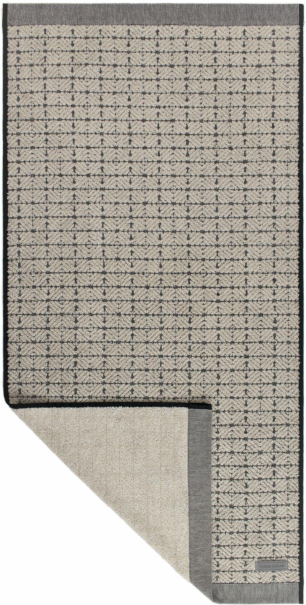 Möve Handtuch Eden 3, Walkfrottee (1-St), mit Quadratstruktur, Hochwertiges  Baumwoll-Leinengewebe | Badetücher