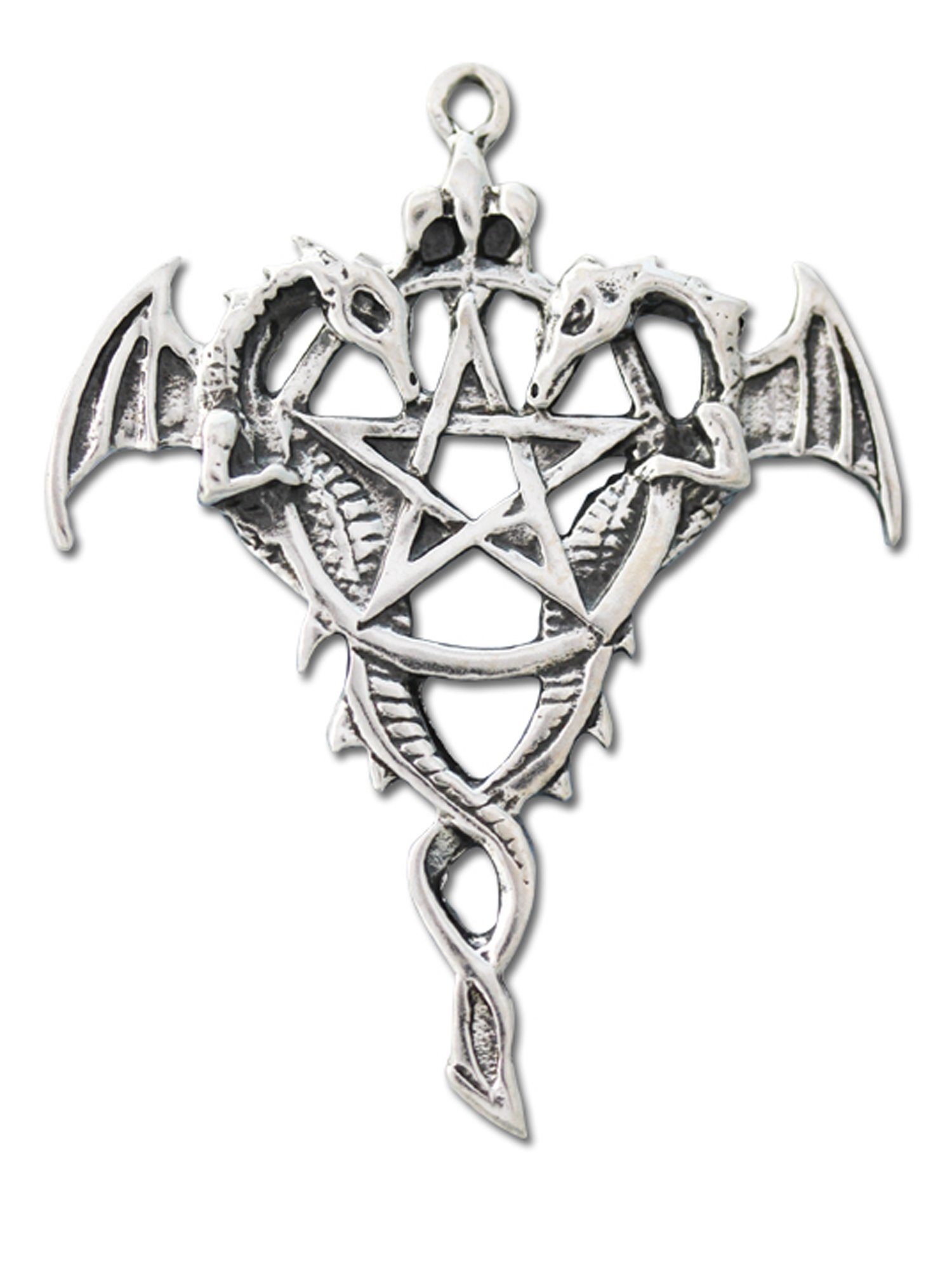 Damen Schmuck Adelia´s Amulett Siegel der Hexerei (versilbert), Draco Pentagramm - Entdecken der Wahrhaftigkeit