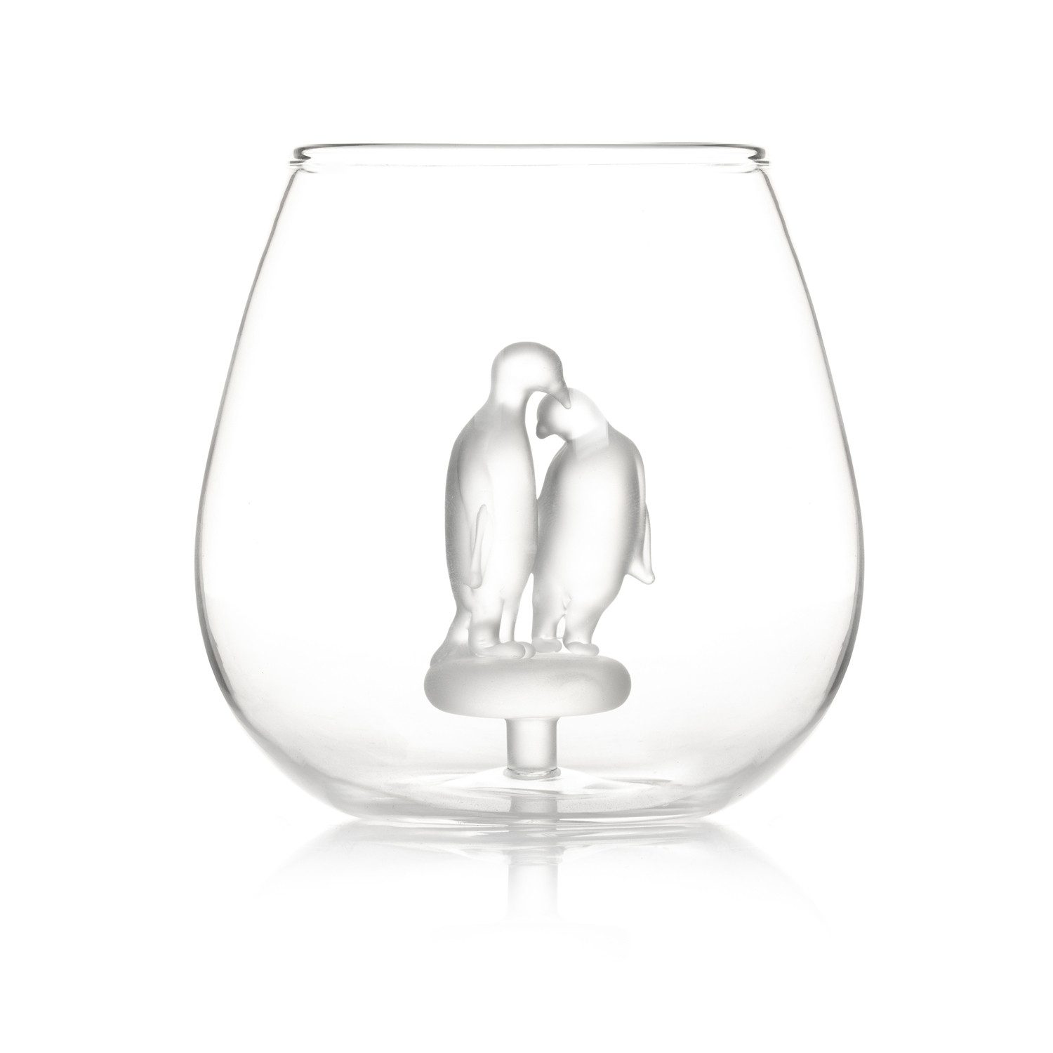 Bar Bespoke Glas Pinguin Glas - Trinkglas mit Pinguinpaar