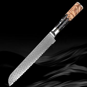 Muxel Allzweckmesser Damast Küchenmesser Set 7-tlg Extrem scharfe extrem schöne Kochmesser, Jedes Messer ist ein Unikat