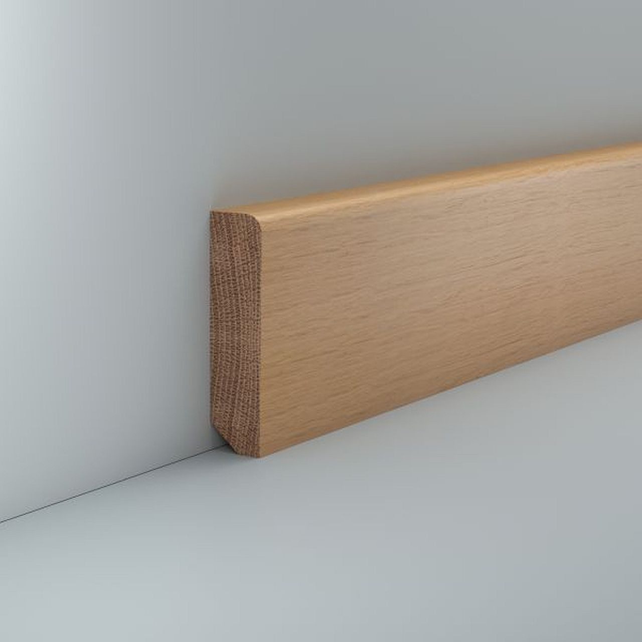 Südbrock Sockelleiste Massivholzleiste Etzhorn 20x80 Eiche unbehandelt, L: 240 cm, H: 8 cm, 1-St.