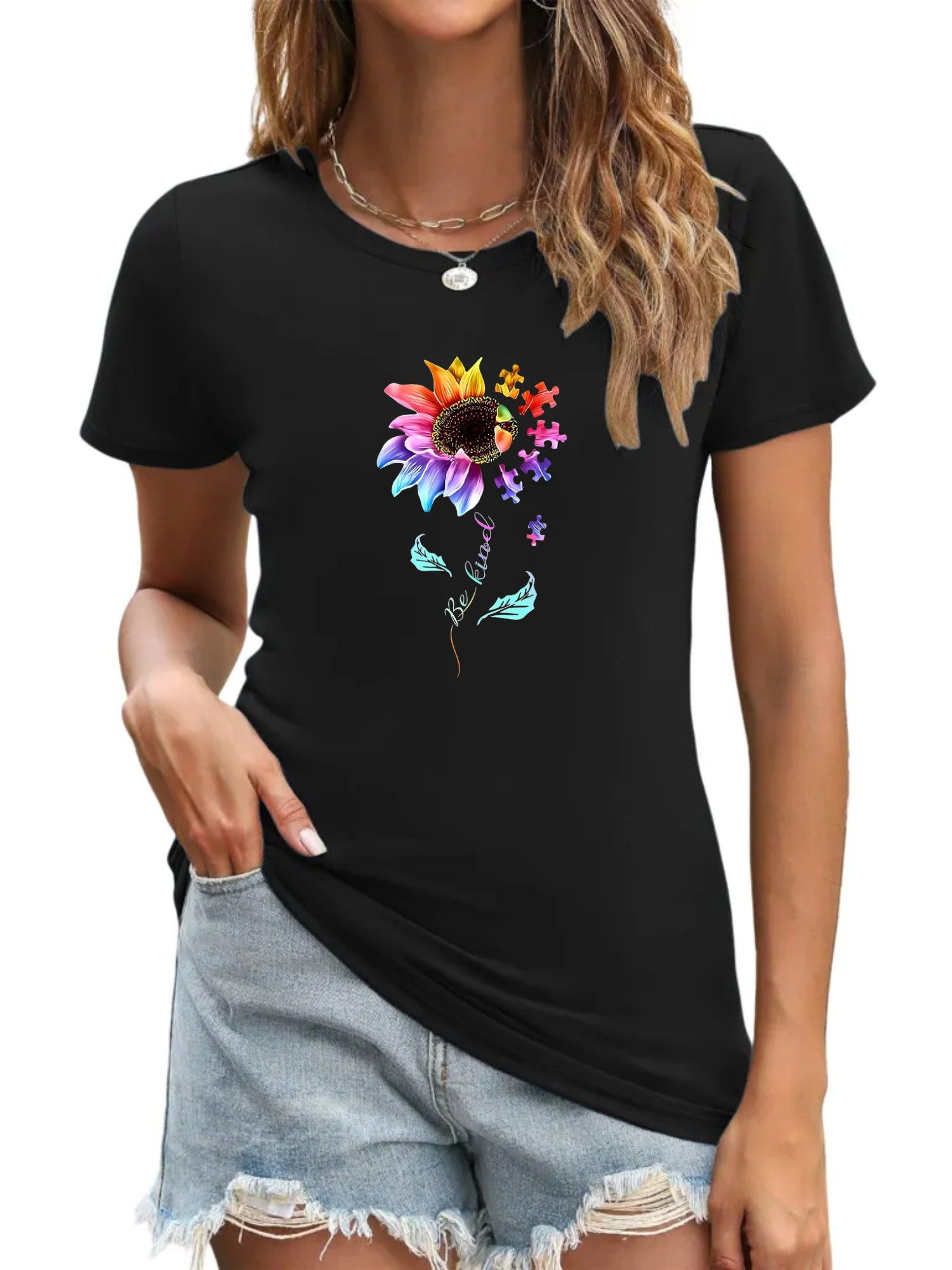 PYL Kurzarmbluse Damen Sommer Casual bequemes günstig online kaufen