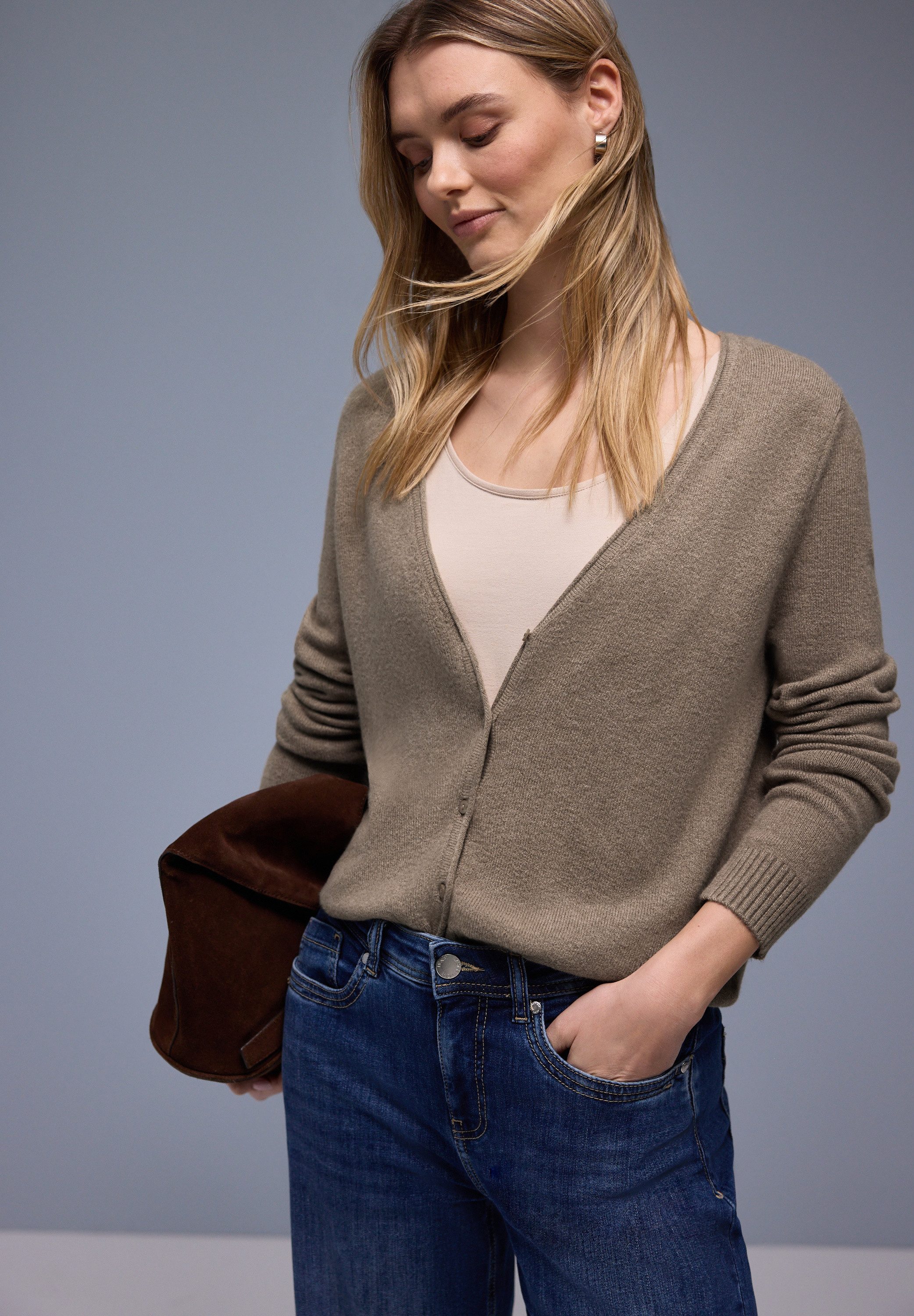 STREET ONE Cardigan mit V-Ausschnitt