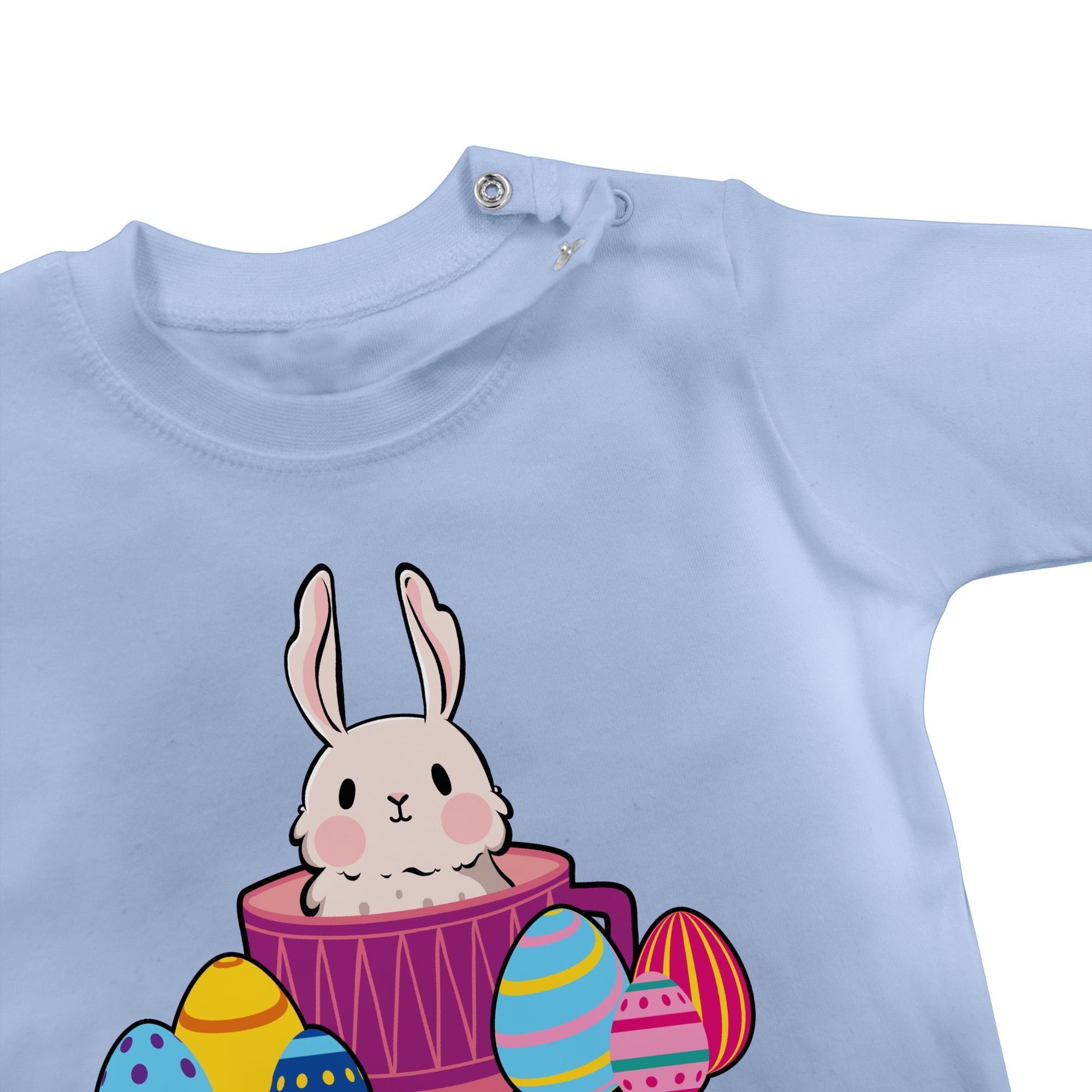 in Shirtracer erstes T-Shirt - 3 Ostergeschenke Ostern Hase schwarz Tasse Babyblau Mein -
