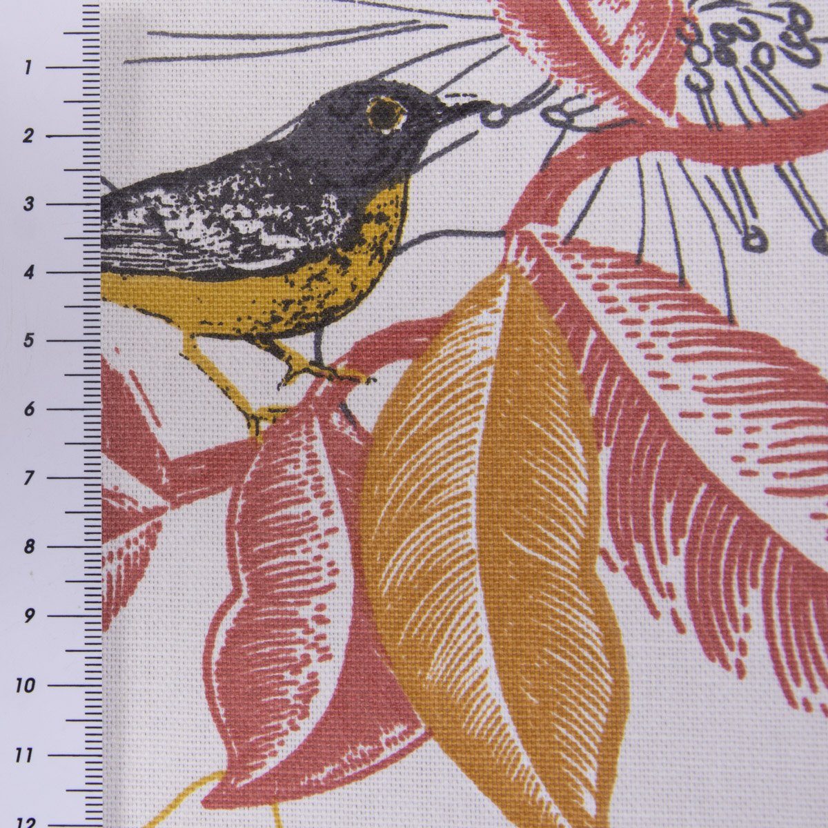 SCHÖNER LEBEN. Tischläufer handmade Vogel weiß Tischläufer rot, gelb DIVALI grau Blumen SCHÖNER LEBEN