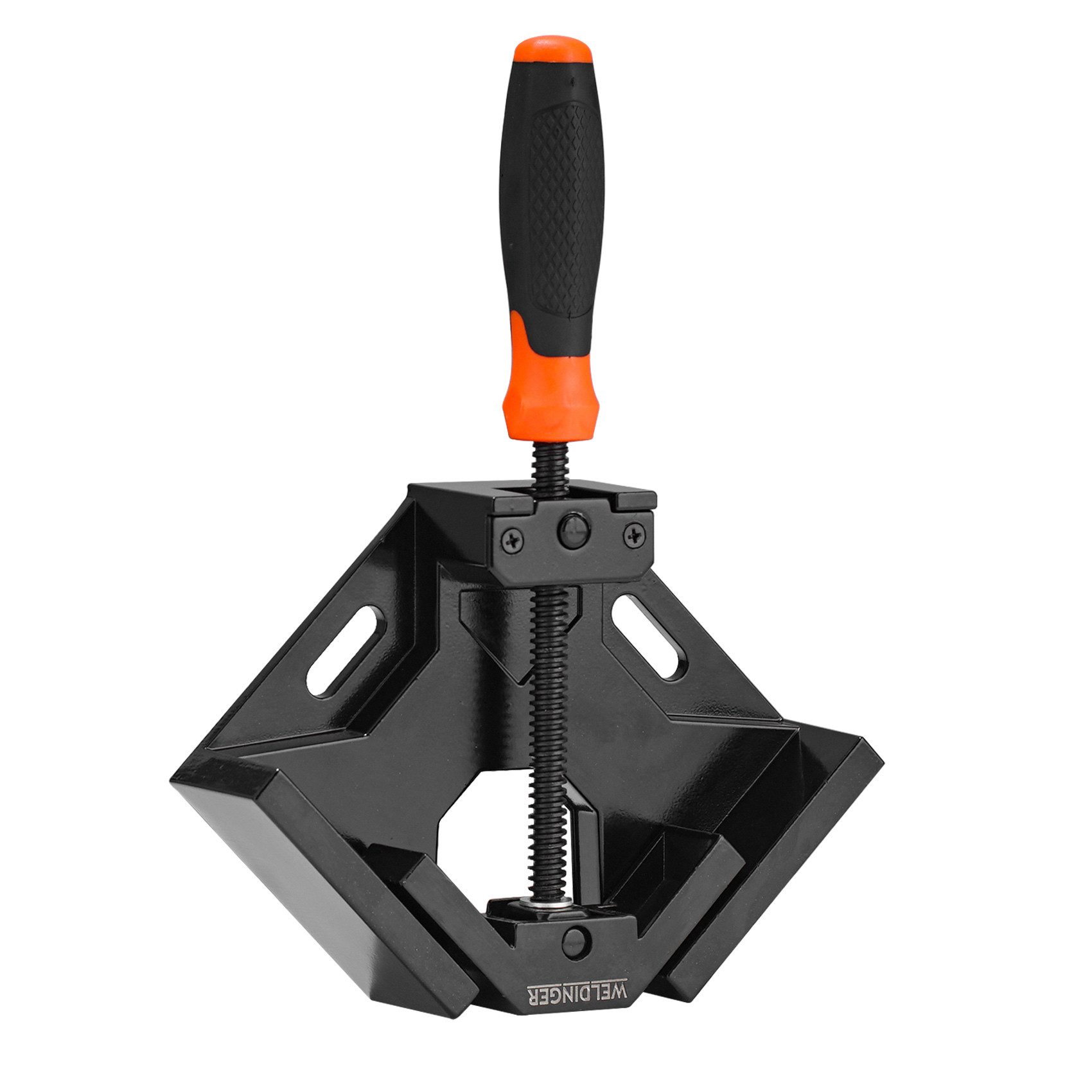 WELDINGER Schraubzwinge Winkelspanner rechtwinklig Spannbereich 70 mm für Metall oder Holz, (1 St), Spannbereich 70 mm, Backenbreite 60 mm, Backentiefe 35 mm
