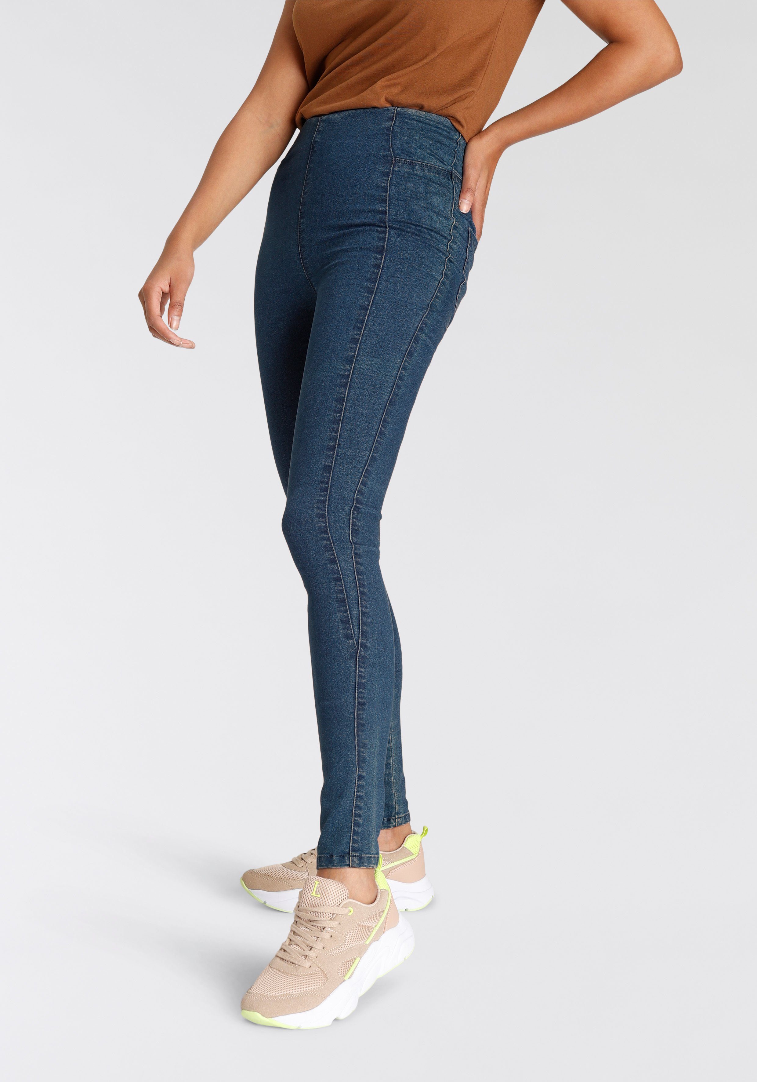 Arizona Jeansjeggings extra-eng geschnittene Beinform, hohe günstig online kaufen