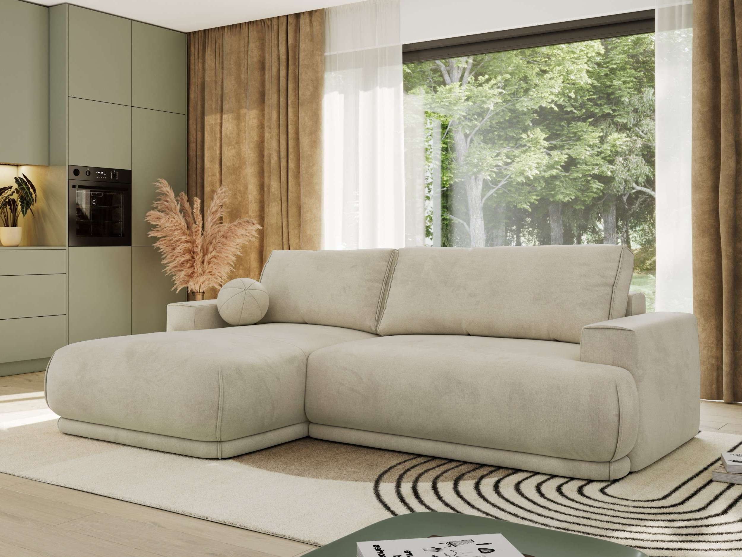 MKS MÖBEL Ecksofa RINA L, Set, mit Schlaffunktion und Bettkasten, DL-Automat, rechts/links wählbar, HR-Schaum & Wellenfedern