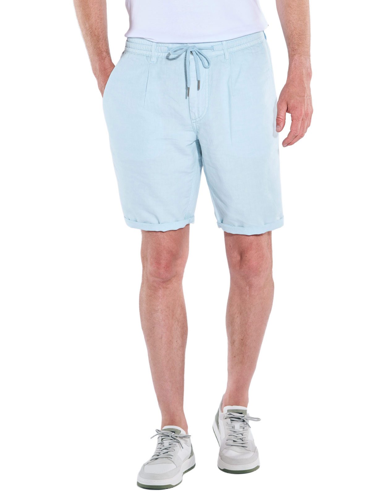 Engbers Bermudas Herren Chino-Bermuda mit Tunnelzug, Hellblau