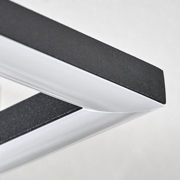 hofstein Deckenleuchte moderne Deckenlampe aus Metall/Kunststoff in Schwarz/Weiß, LED wechselbar, 3000 Kelvin, mit verstellbarem Schirm, Länge max. 74,5 cm, 20 Watt, 2250 Lumen