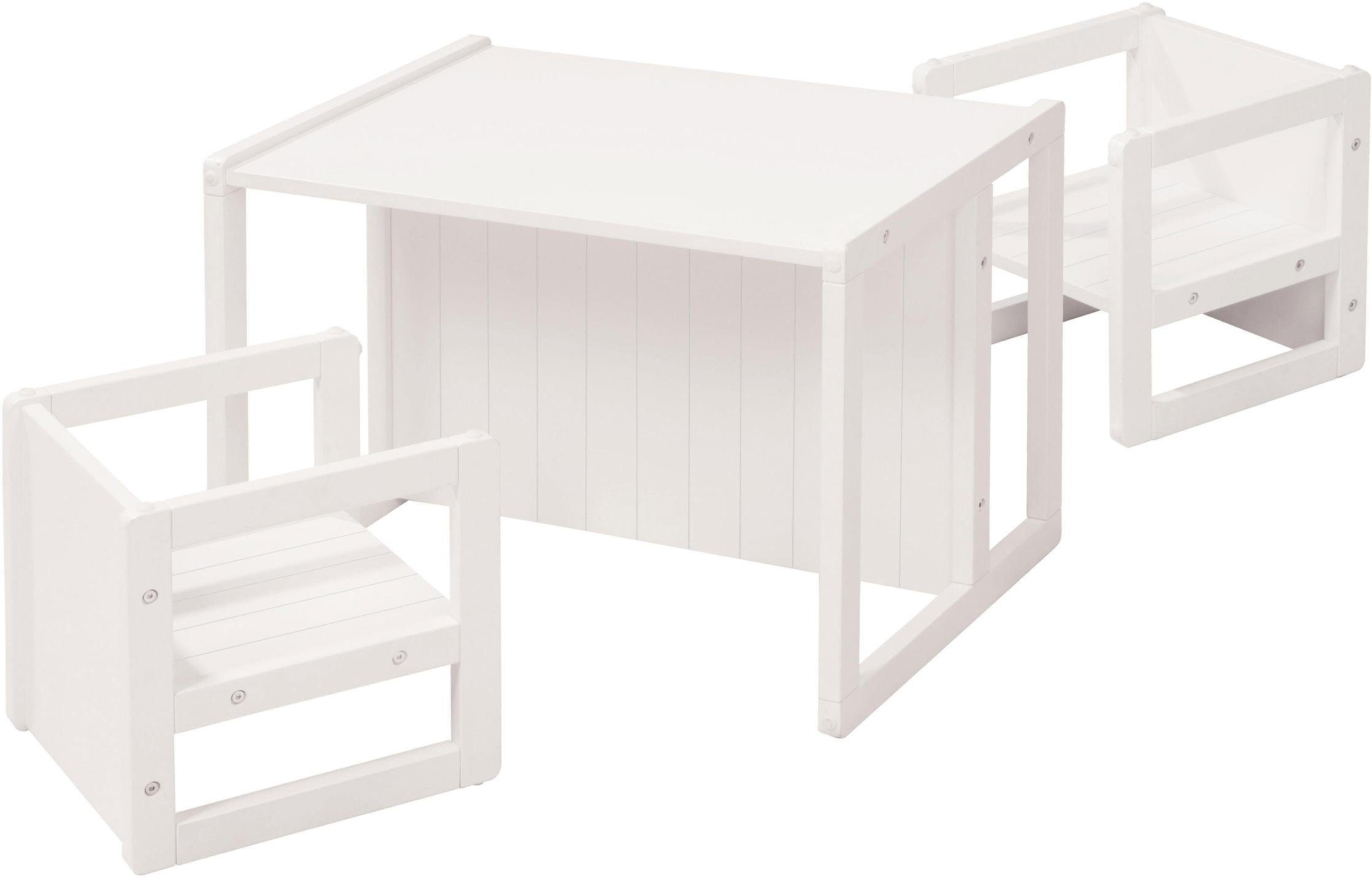 roba® Kindersitzgruppe 3in 1, weiß, als Wendehocker mit 3 verschiedenen Höhen verwendbar | Kindersitzgruppen
