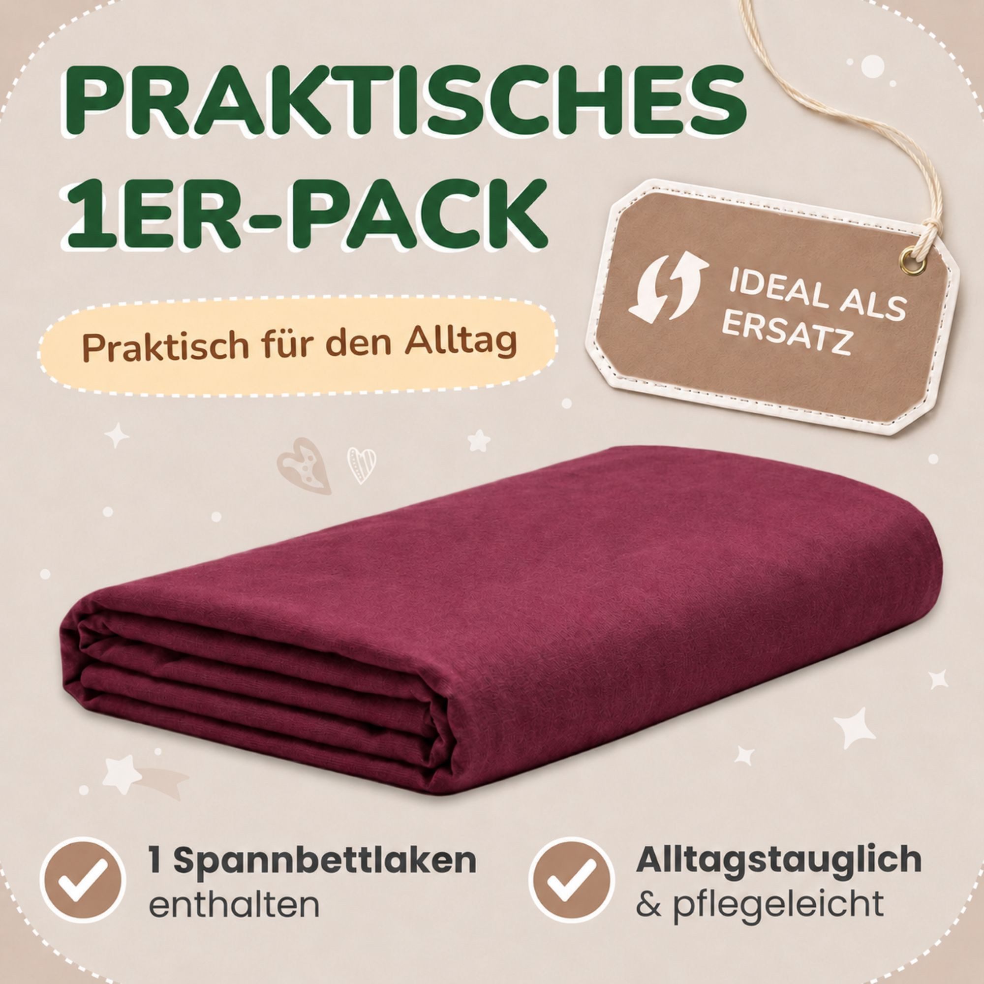 leevitex® Spannbettlaken in verschiedenen Größen und Farben, Jersey aus 100% Baumwolle, Jersey, Gummizug: rundum, (1 Stück), für Kinder- & Standardmatratzen, OE – Bild 5 von 5