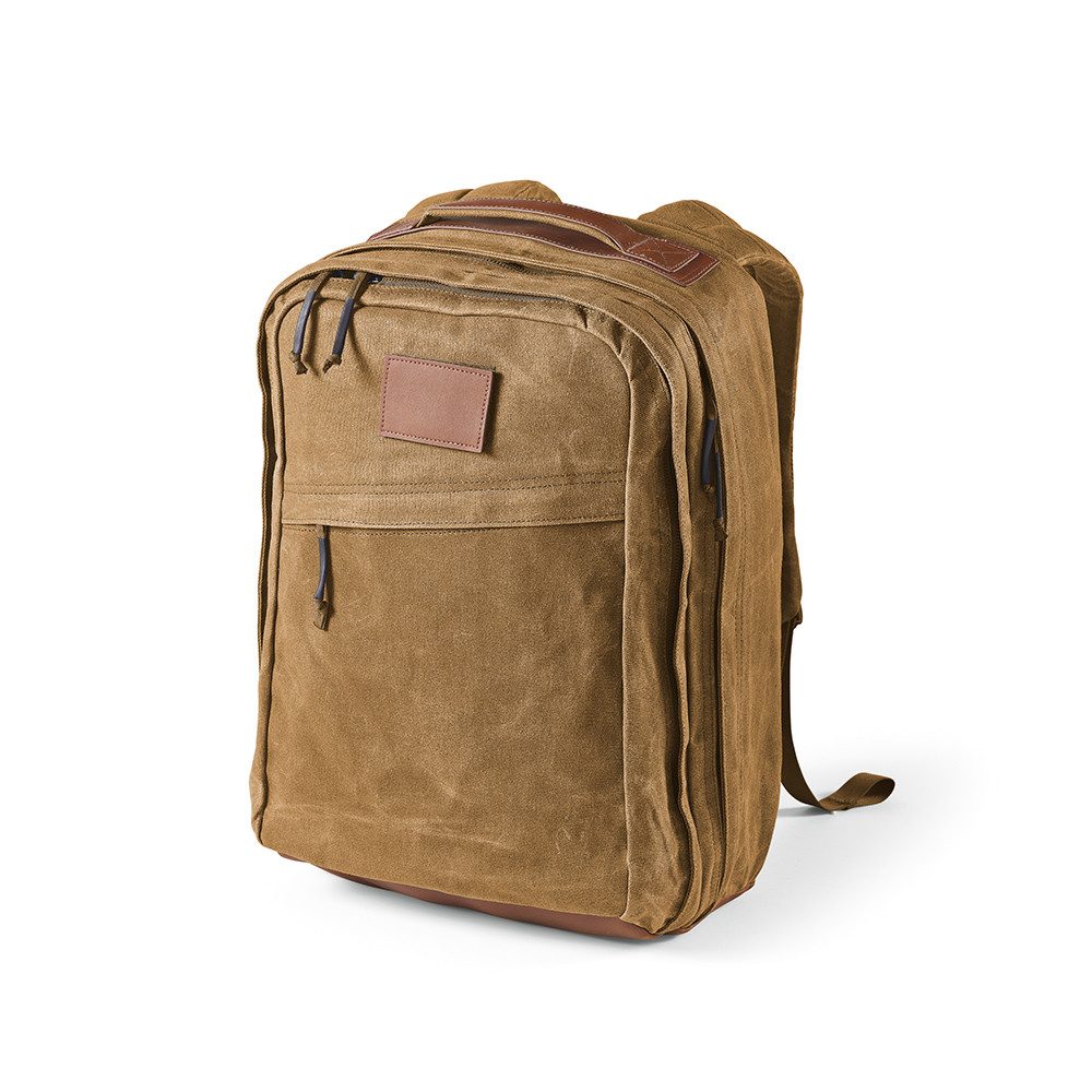 CABBEL Rucksack Rucksack 27L Laptop 17 Zoll recycelte Baumwolle nachhaltig 56% leicht (Rucksack, 1-tlg., Einzelartikel), Kamel, Recycelte Baumwolle, 56% Recyclinganteil, 31x44x20 cm, 1,26