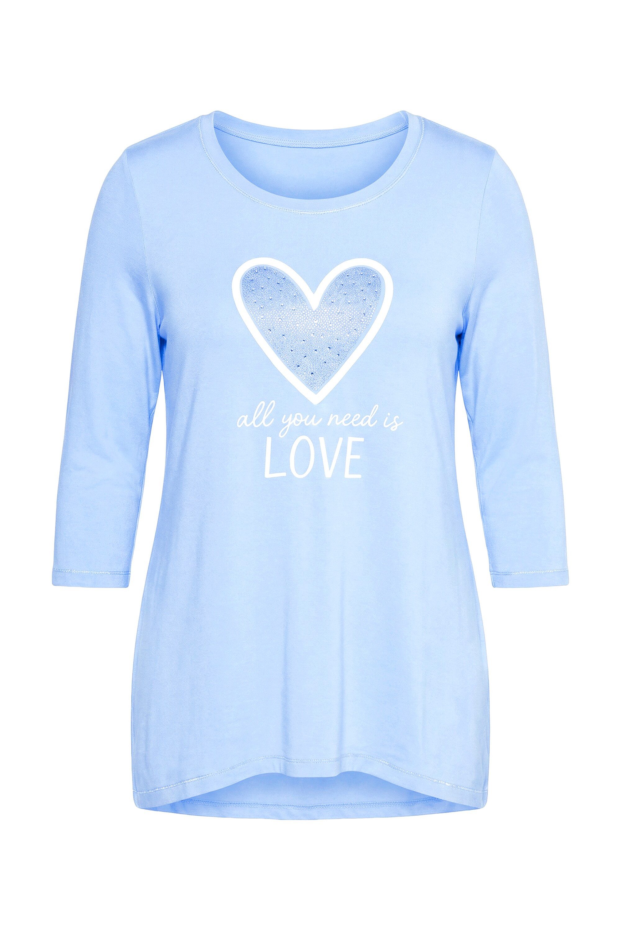 T-Shirt T-Shirt A-Linie Glitzersteinchen auf dem Herz