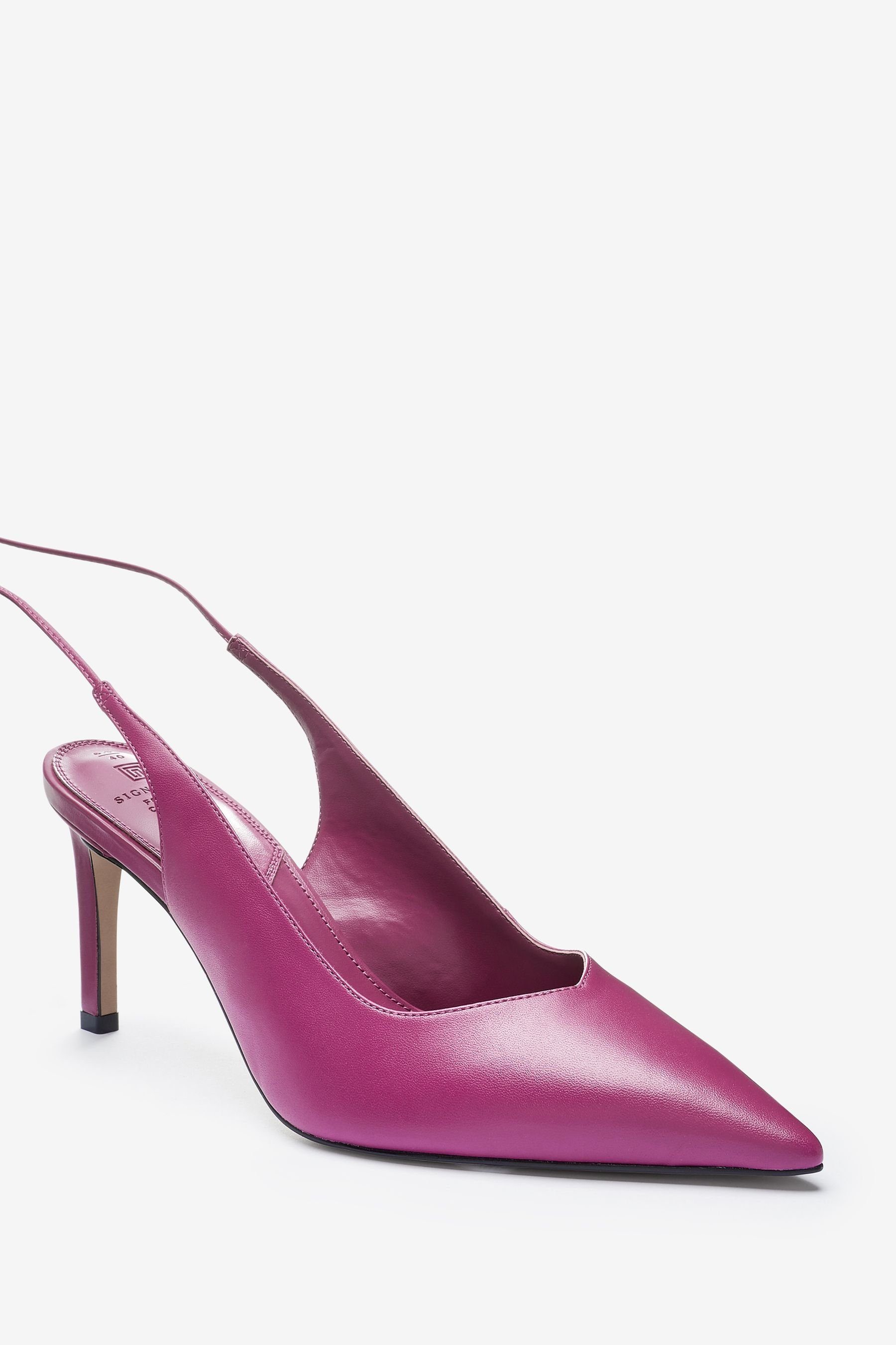 Spitze Forever Leder Pink (1-tlg) Pumps Signature Magenta aus Next Comfort® Riemchensandalette