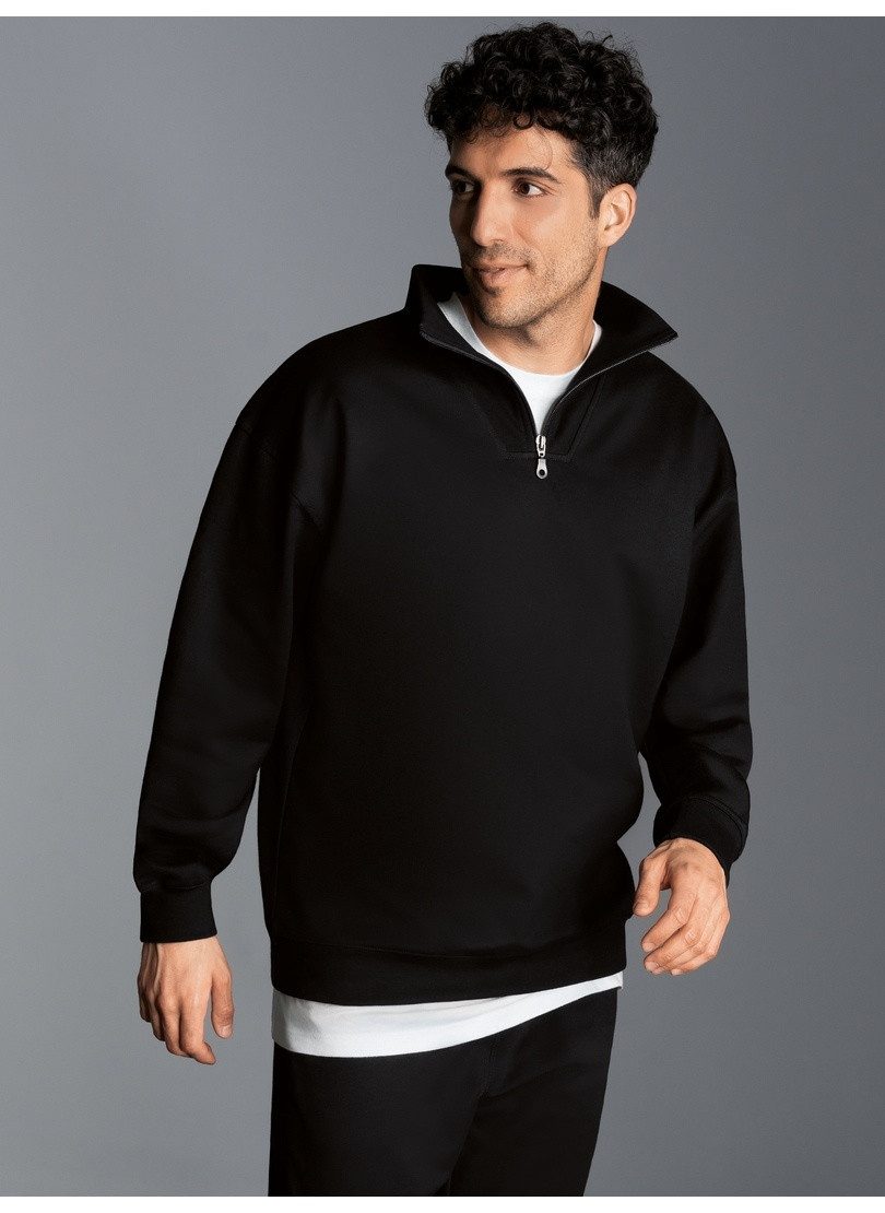 Sweatshirt TRIGEMA Troyer in bequemer Sweat-Qualität