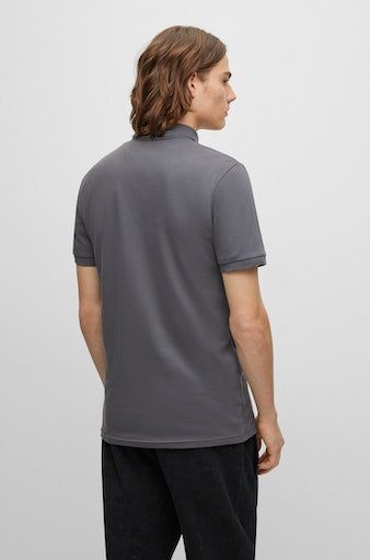 Poloshirt Passenger Dark_Grey BOSS dezentem Logo-Patch mit von ORANGE BOSS