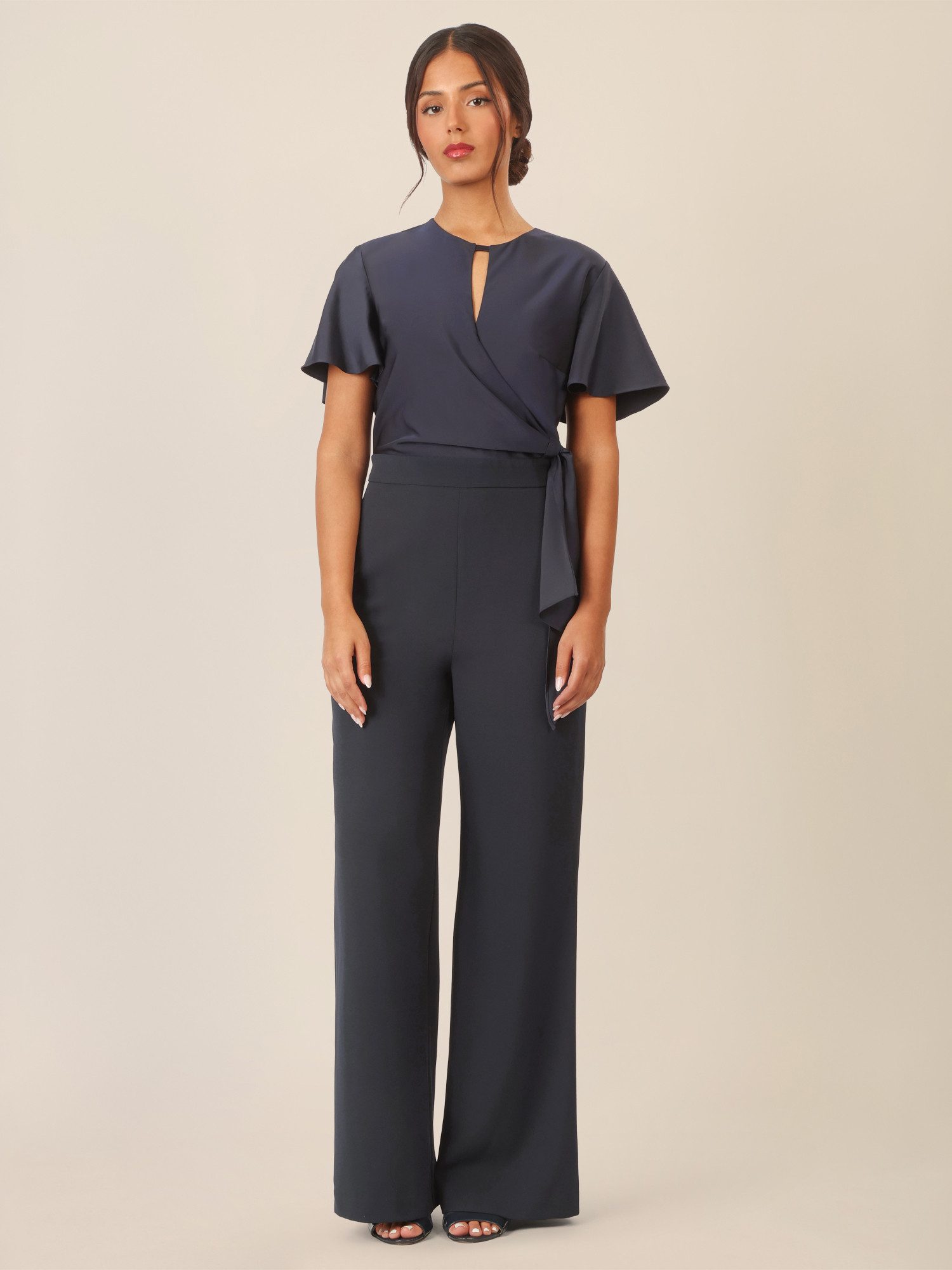Apart Jumpsuit im Materialmix aus Satin günstig online kaufen