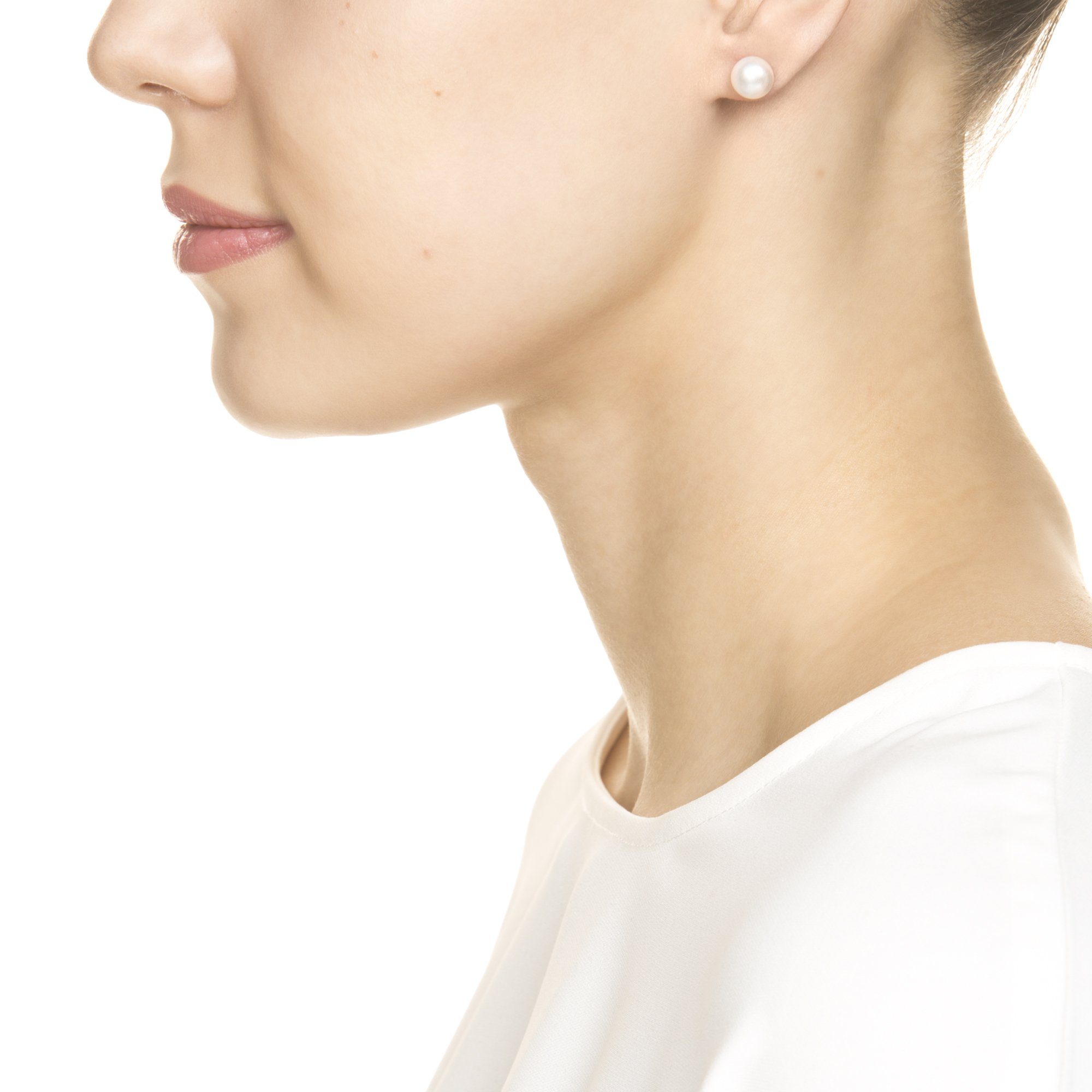 Heideman Paar Ohrstecker Perlohrstecker 8mm goldfarben (Ohrringe, inkl. Geschenkverpackung), Ohrstecker für Frauen