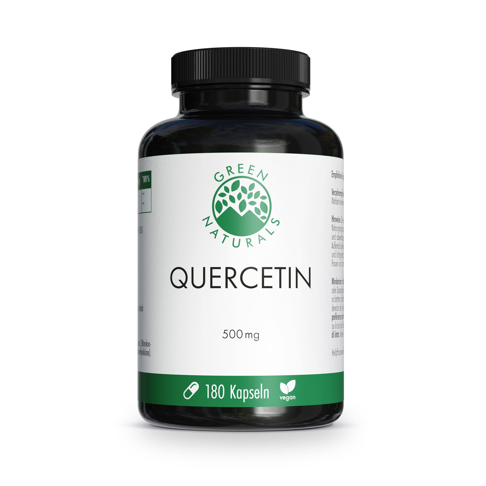 Green Naturals Quercetin 500 mg hochdosiert KAP, 116.0 g
