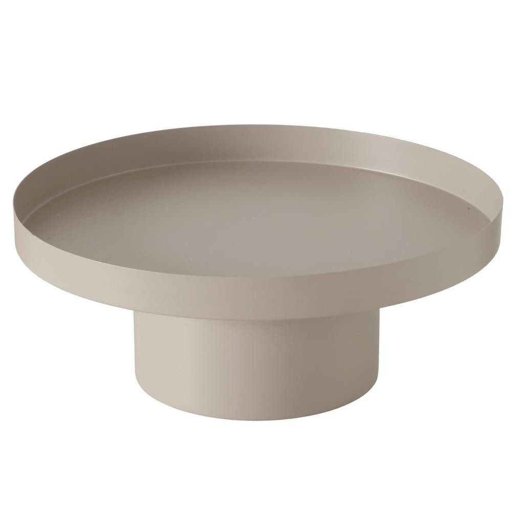 BOLTZE Tablett Samona, Beige Metall Rund 35 cm