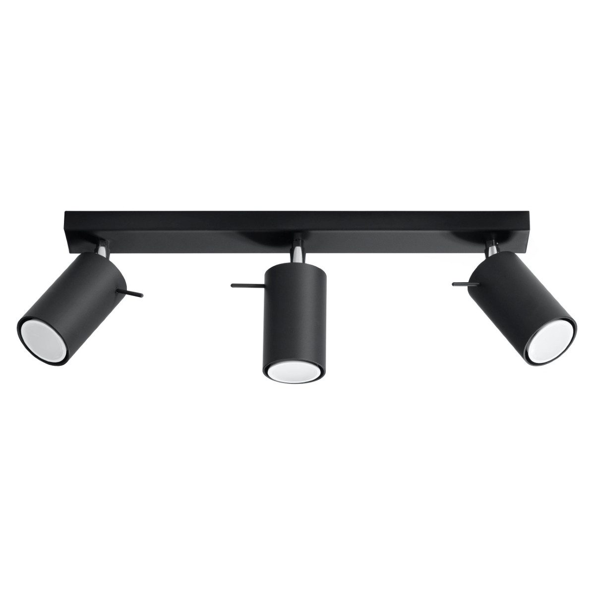 SOLLUX lighting Deckenleuchte Deckenleuchte Ring 3 Schwarz, Nicht enthalten