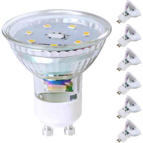 ZMH LED-Leuchtmittel 5W Energiesparlampe Abstrahlwinkel 110° Spot Reflektor Birne, GU10, 6 St., Warmweiß, 3000K